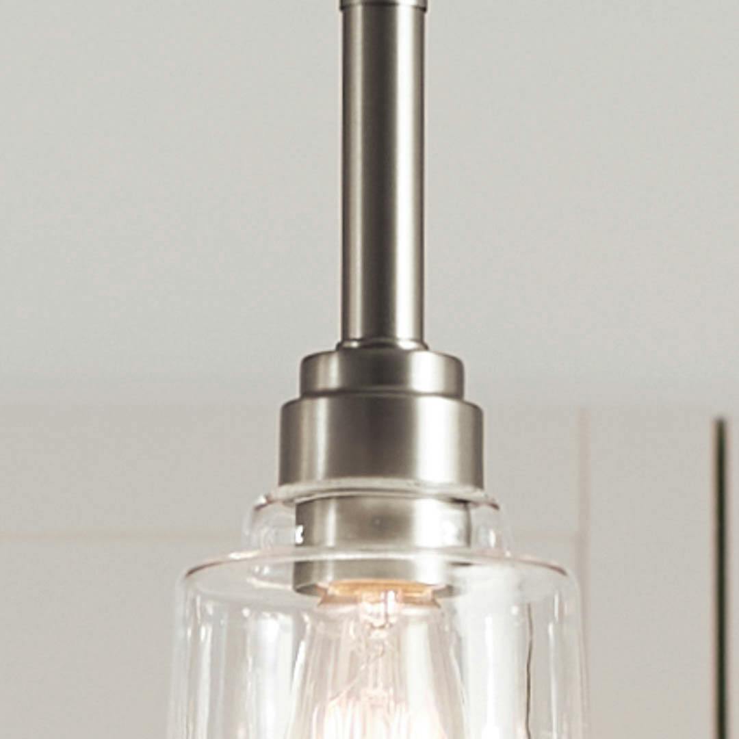Day time kitchen with Aivian™ 5" 1 Light Mini Pendant Brushed NIckel