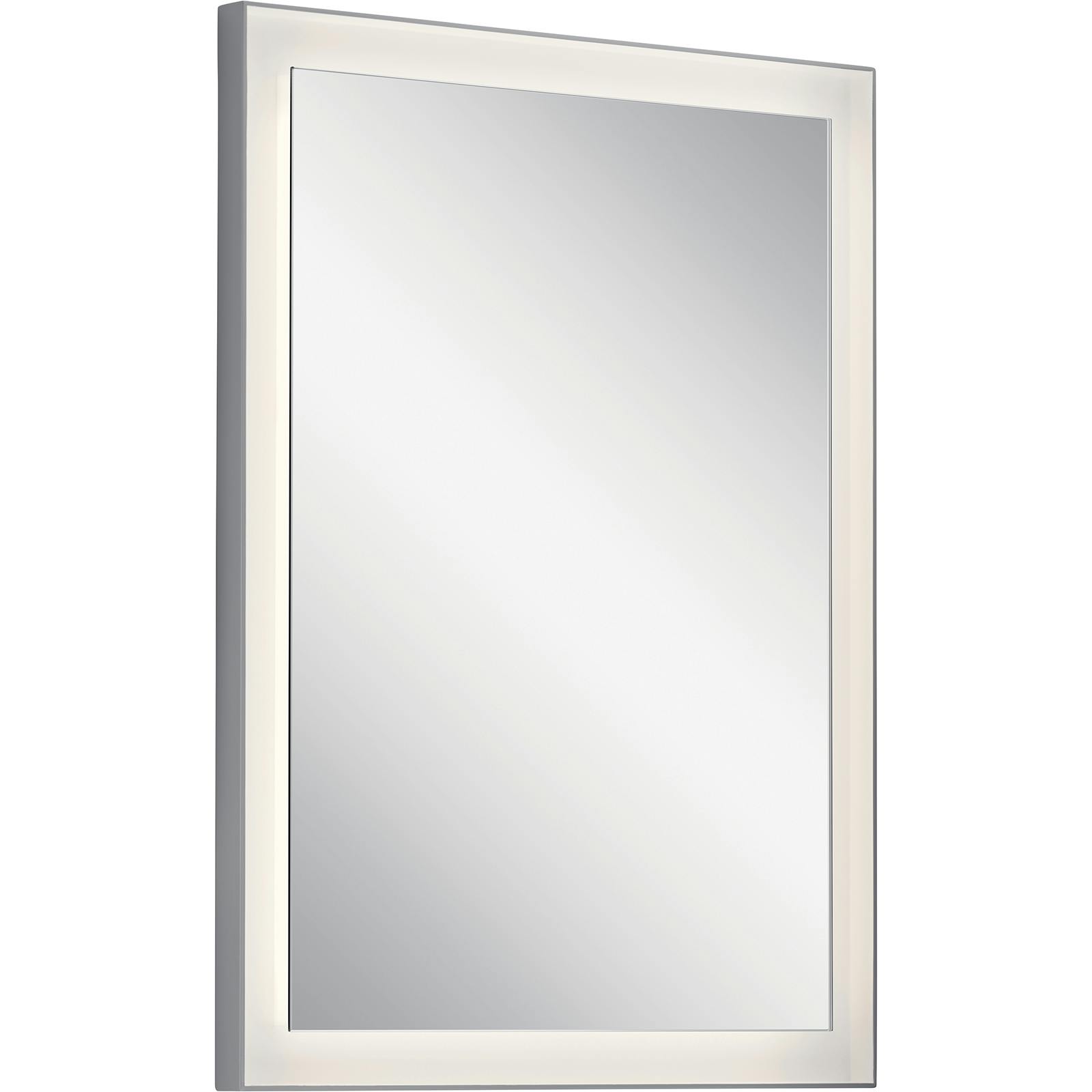 Ryame™ 24" Lighted Mirror Silver on a white background
