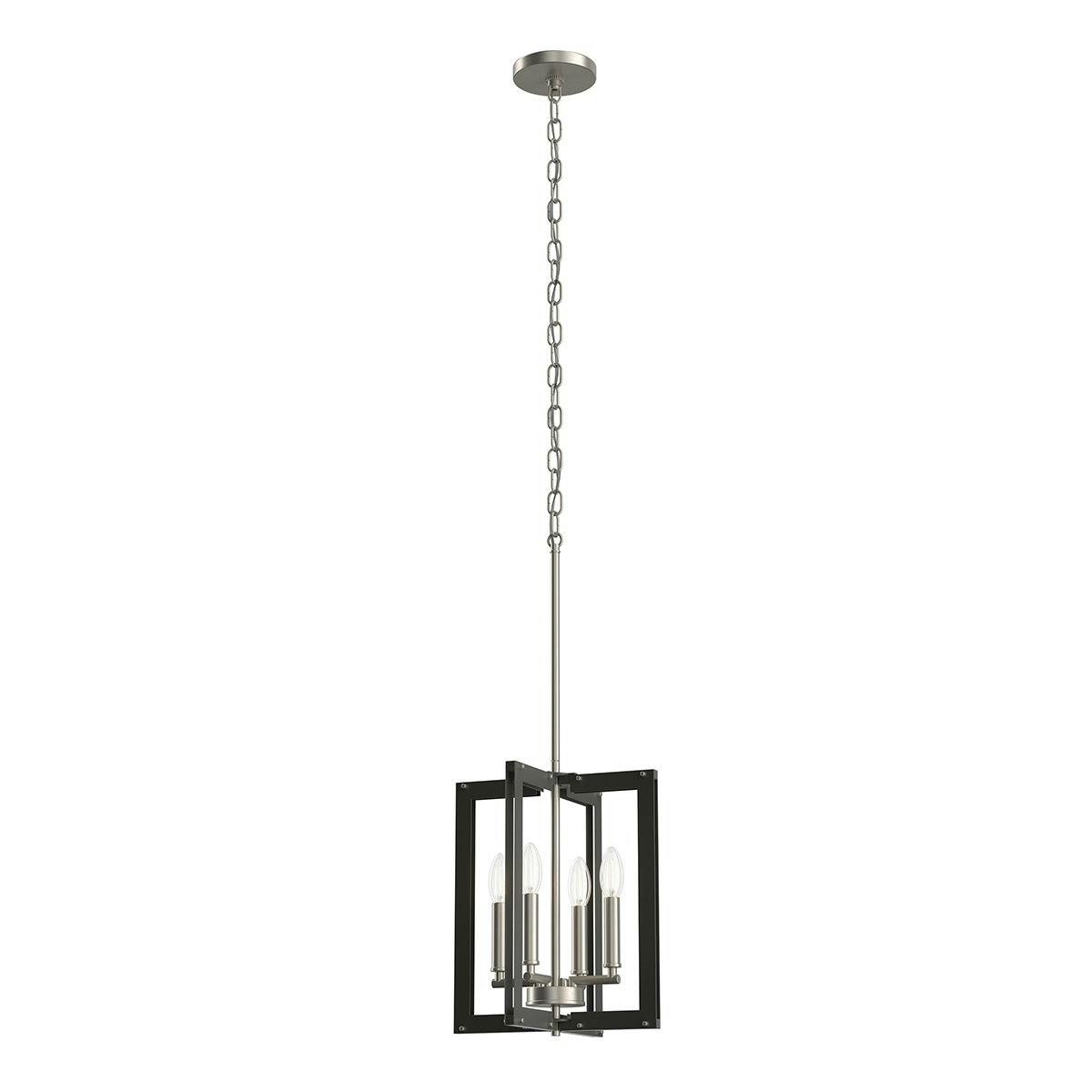 Pendroy 12" 4 Light Foyer Pendant in Black on a white background