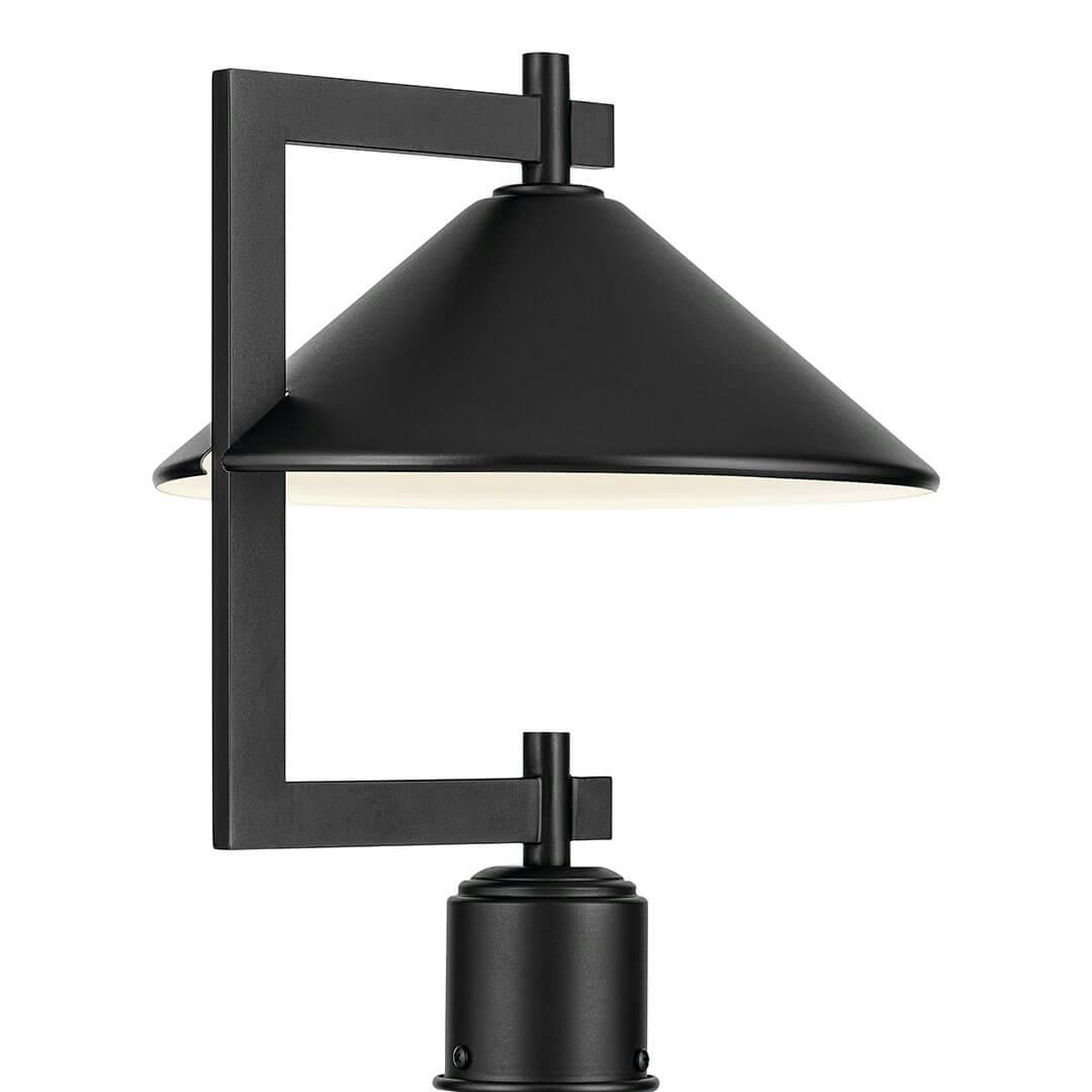 The Ripley 16" 1-Light Outdoor Post Light in  Black on a white background