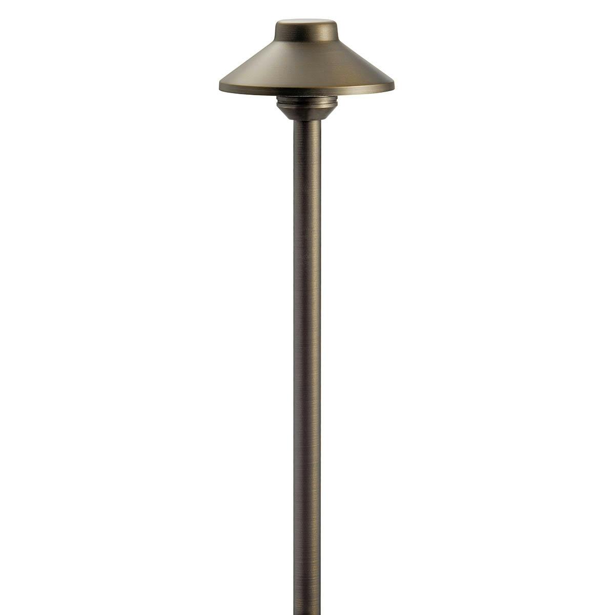 Stepped Dome Path Light Centennial Brass on a white background