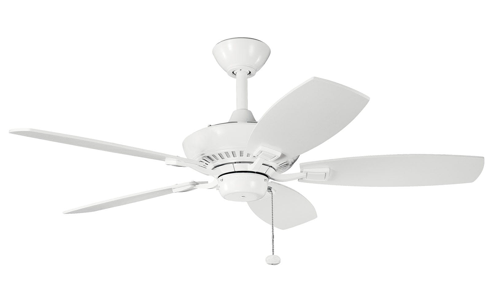 Canfield 44" Ceiling Fan in White on a white background