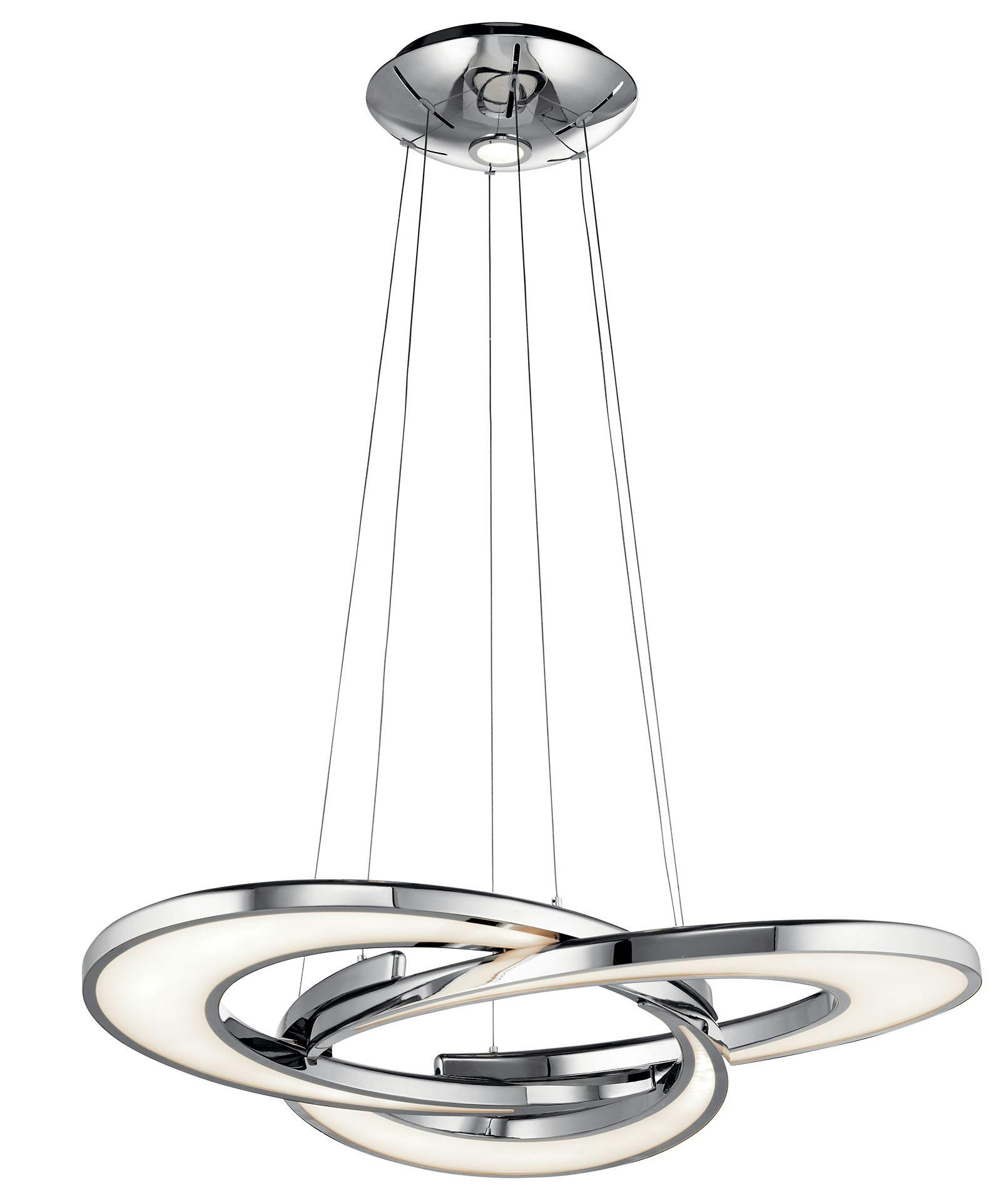 Destiny LED Chandelier in Chrome on a white background