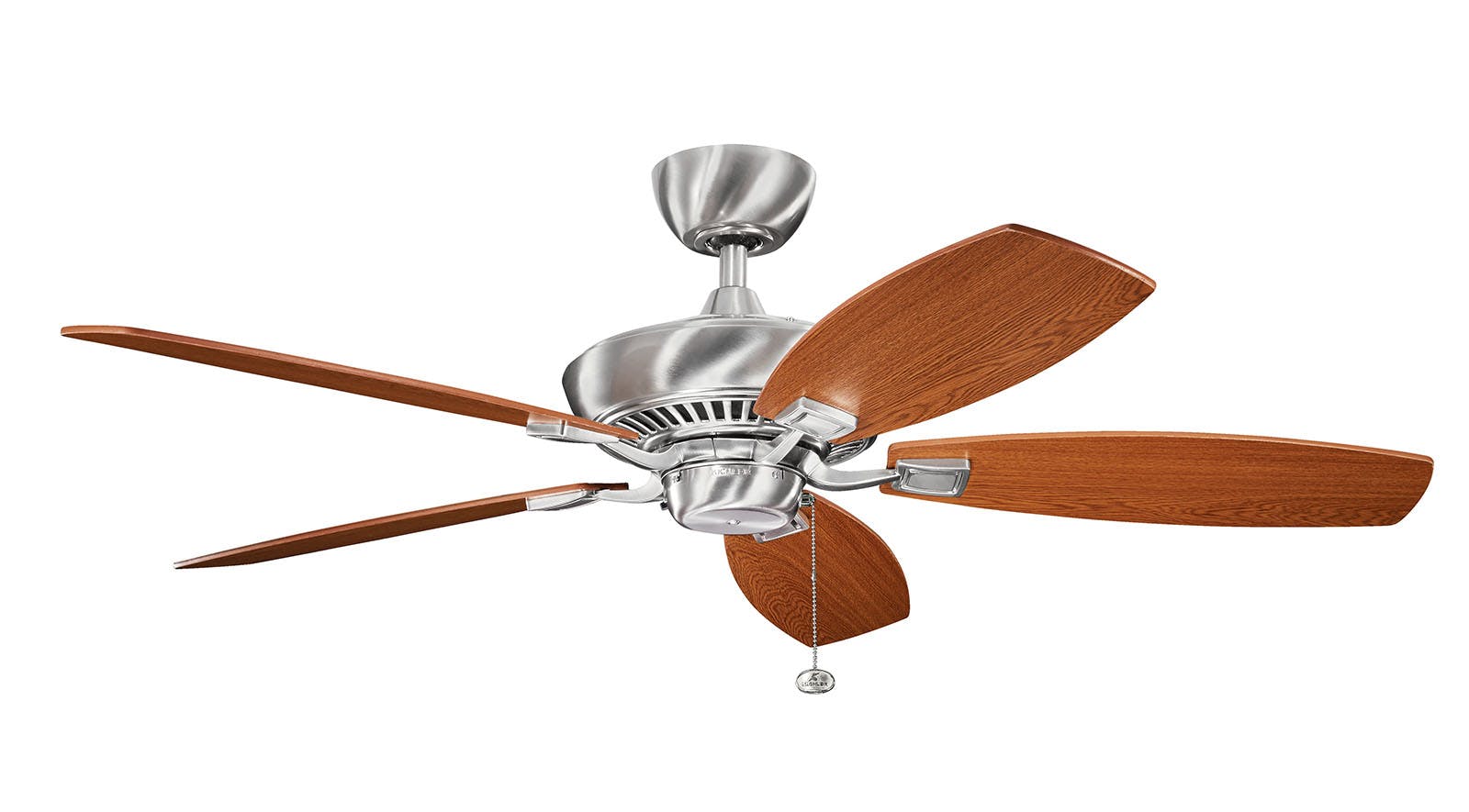 Canfield 52" Fan Brushed Stainless Steel on a white background