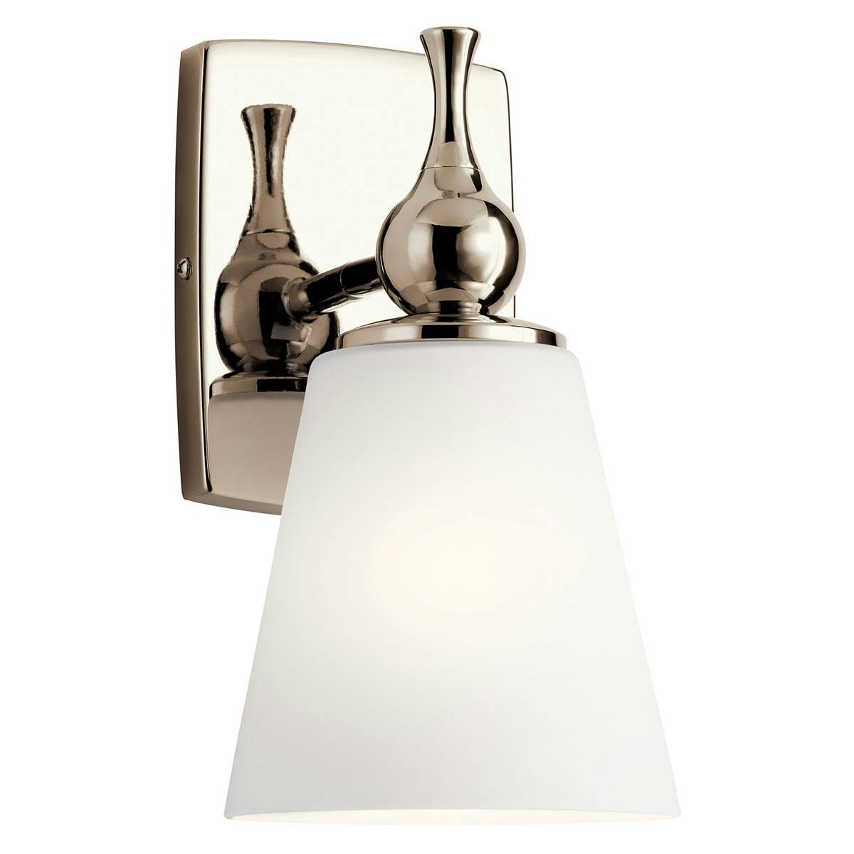 Cosabella 1 Light Sconce Polished Nickel on a white background