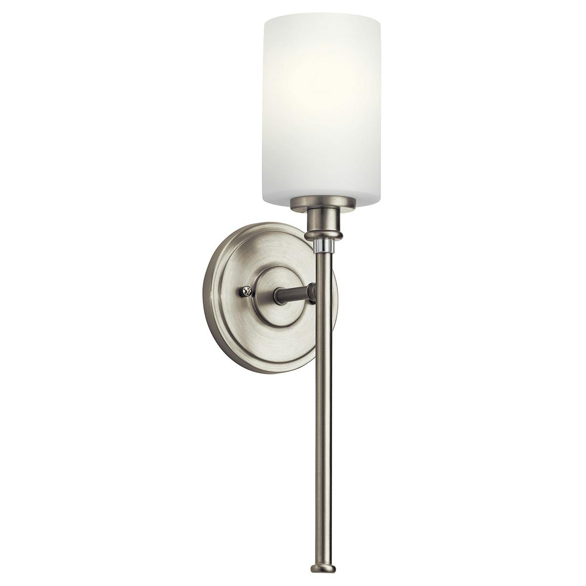 Joelson 1 Light Sconce w/ LED Bulb Nickel on a white background