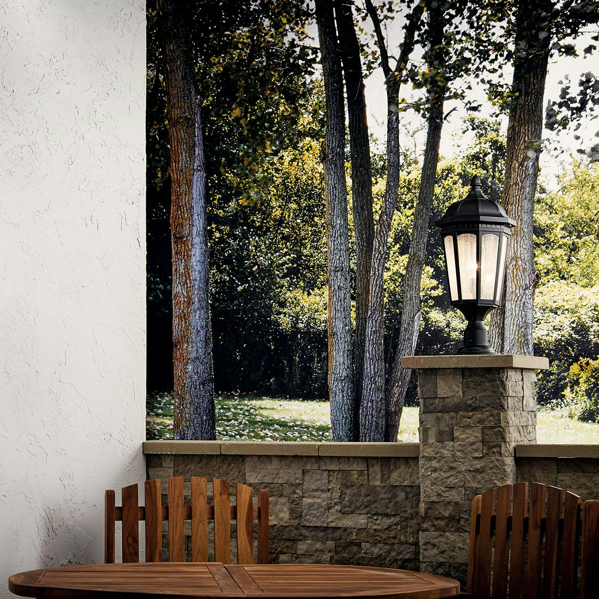 Day time Exterior image featuring Courtyard outdoor post light 9532RZ
