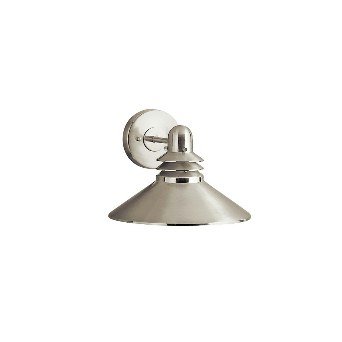 Grenoble 1 Light Wall Light Nickel on a white background