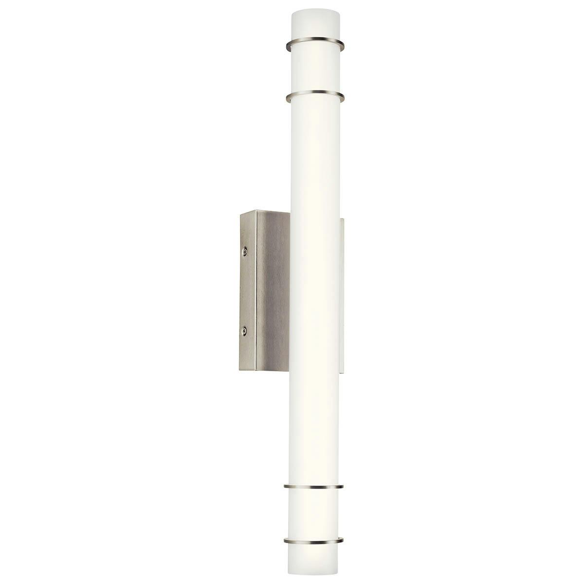 Korona 24" LED Linear Vanity Light Nickel on a white background