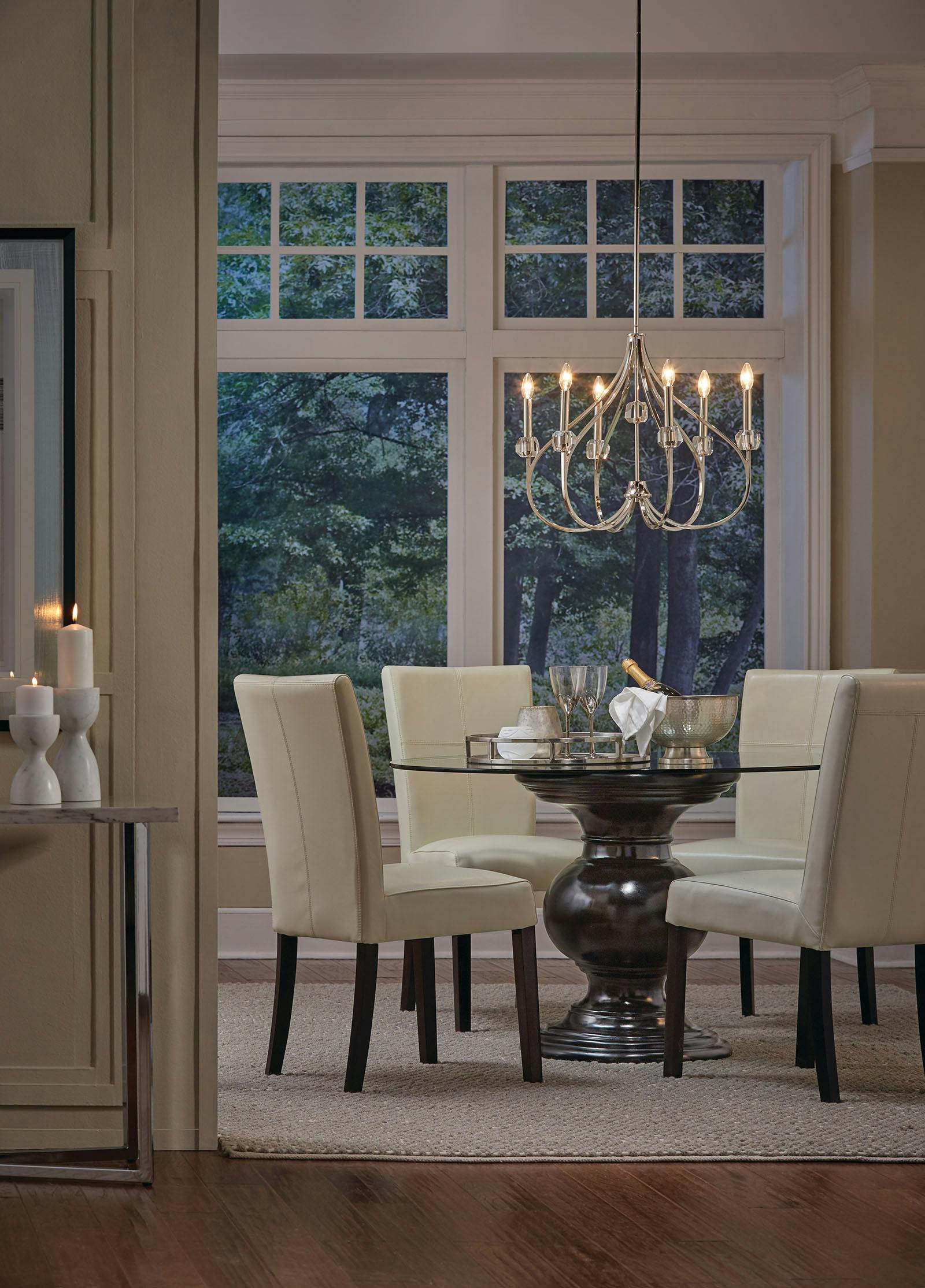 Night time Dining Room featuring Eloise 43720PN