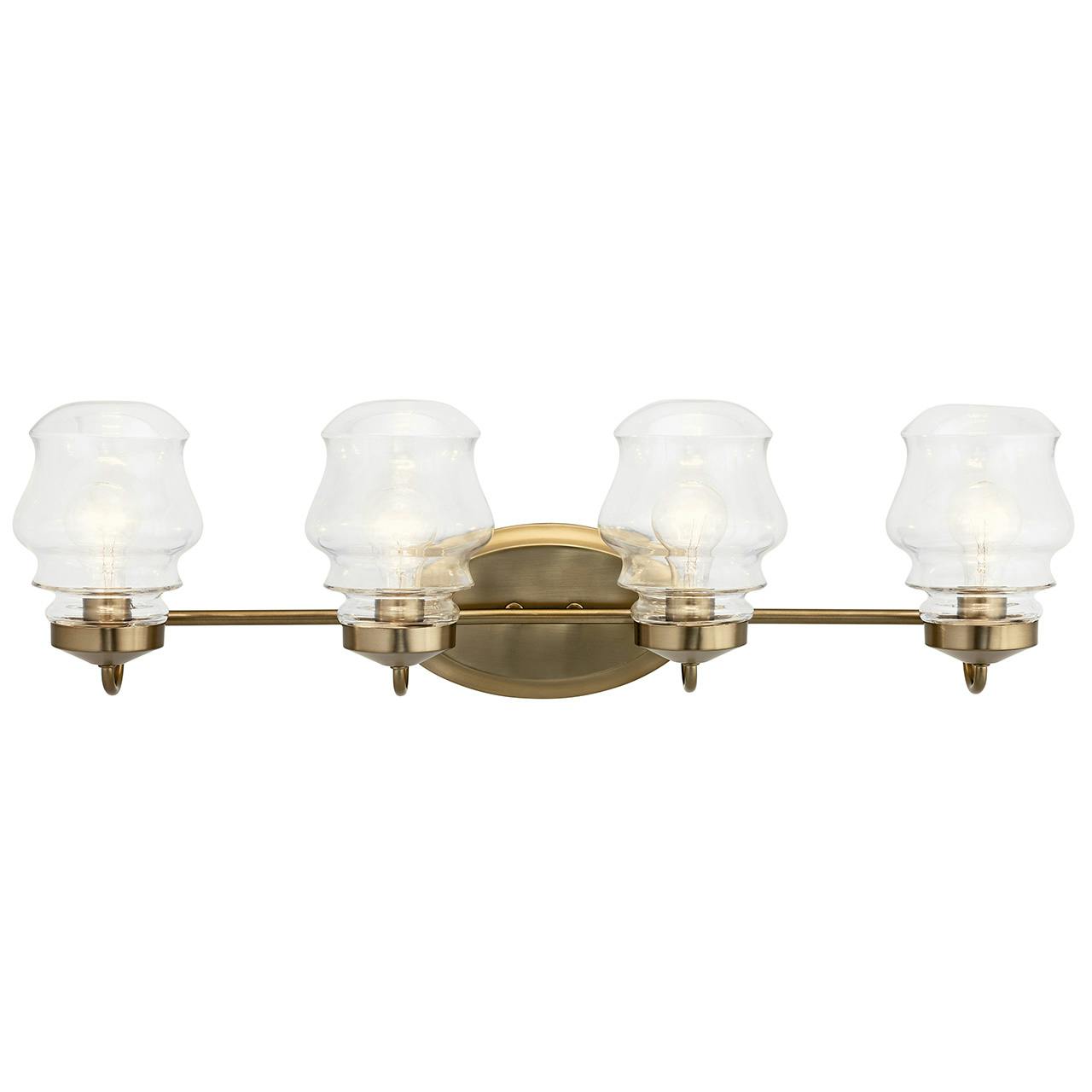 The Janiel 33.25" 4 Light Vanity Light Bronze facing up on a white background
