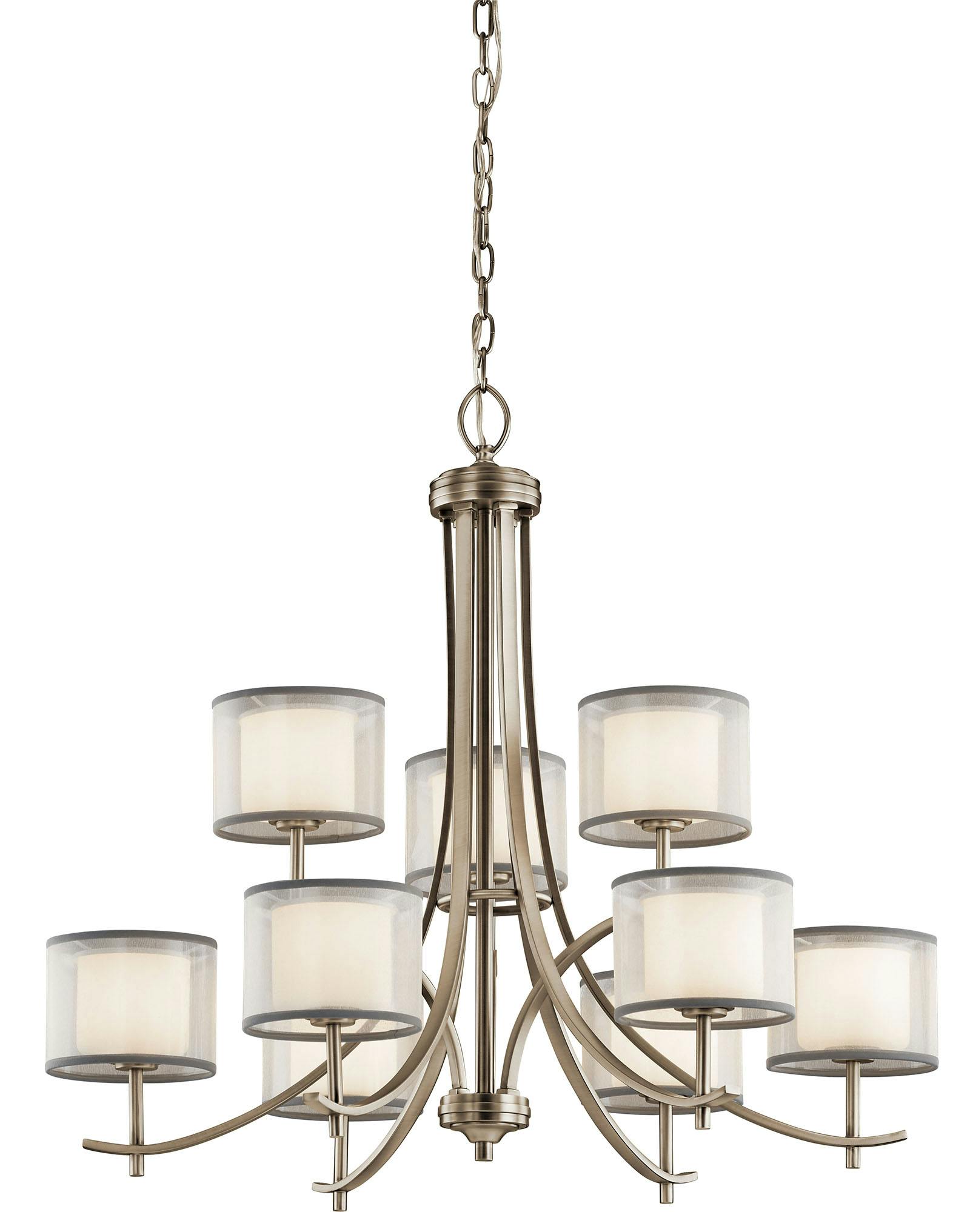 Tallie™ 9 Light Chandelier Antique Pewter on a white background