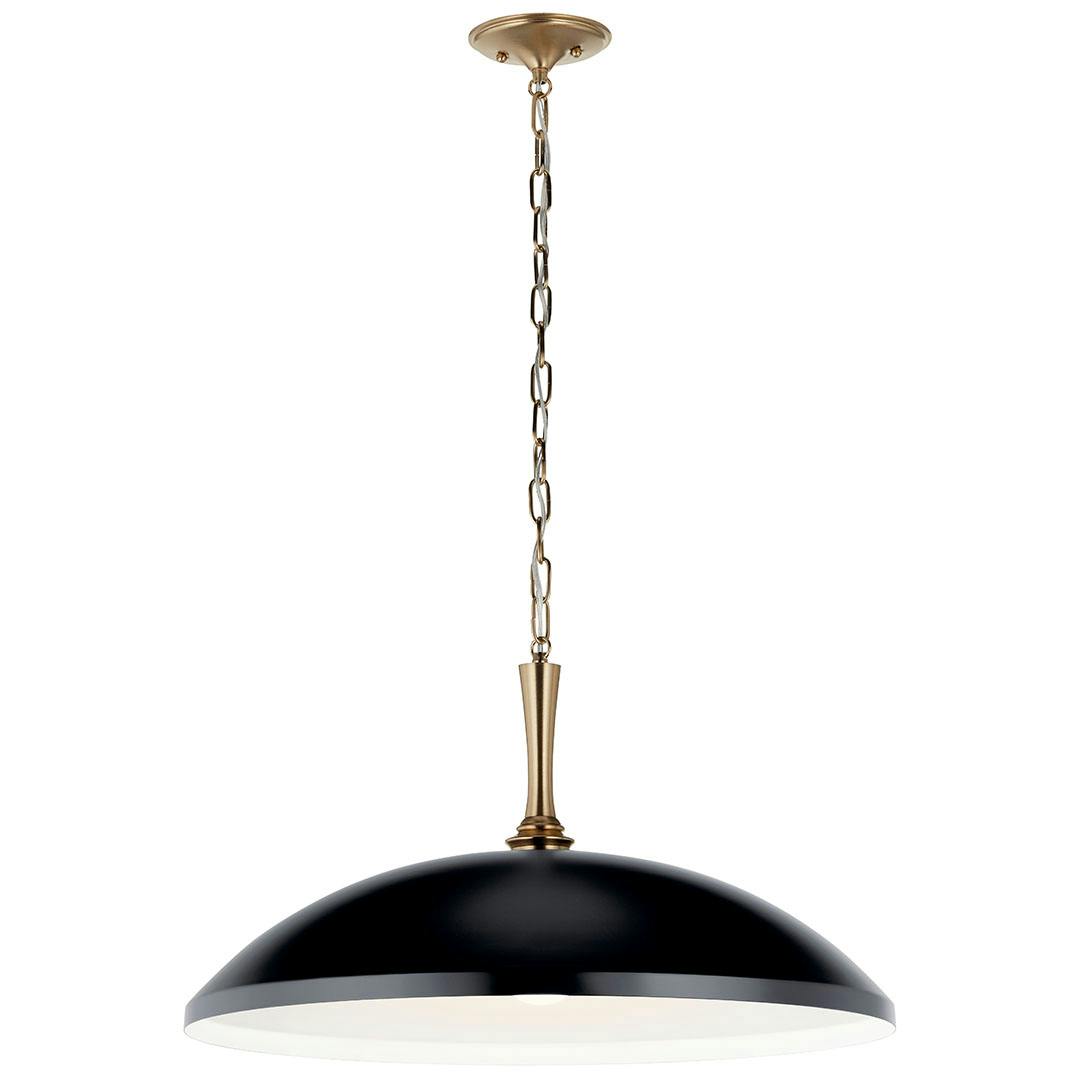 The Delarosa 24 Inch 1 Light Pendant in Black and Champagne Bronze on a white background