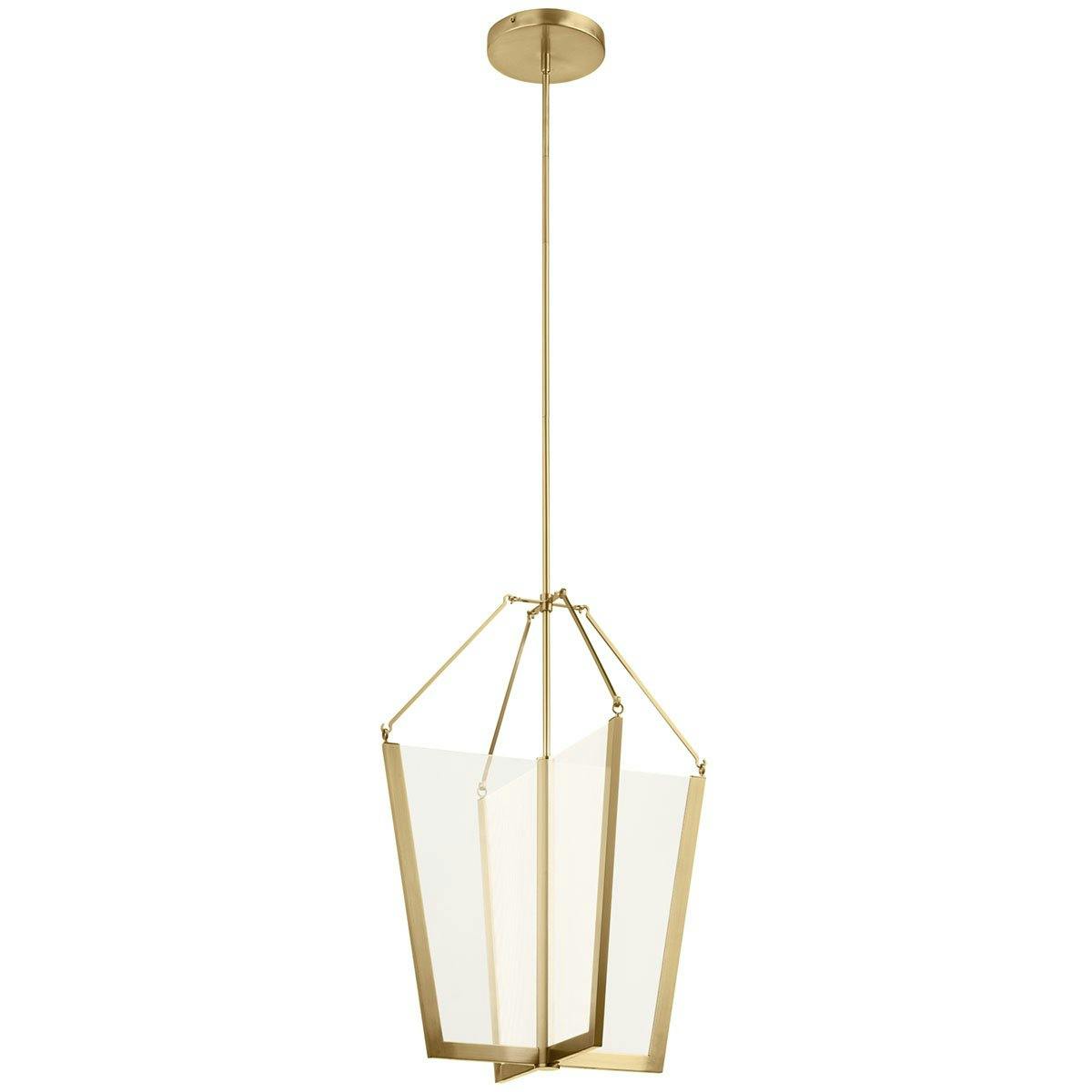 Calters 28.5" LED Foyer Pendant Gold on a white background