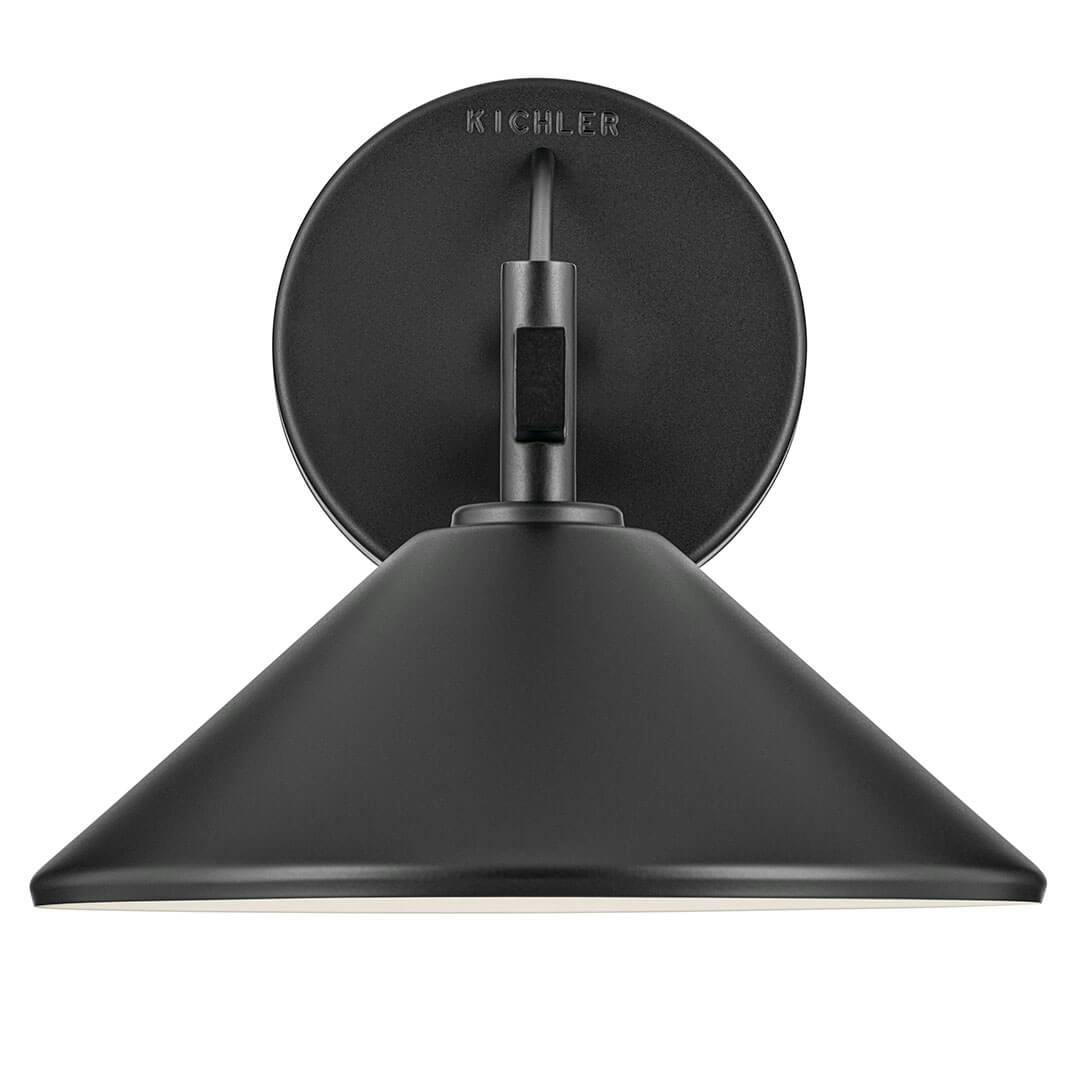 Front view of the Ripley 10" 1-Light Outdoor Wall Light in Black on a white background