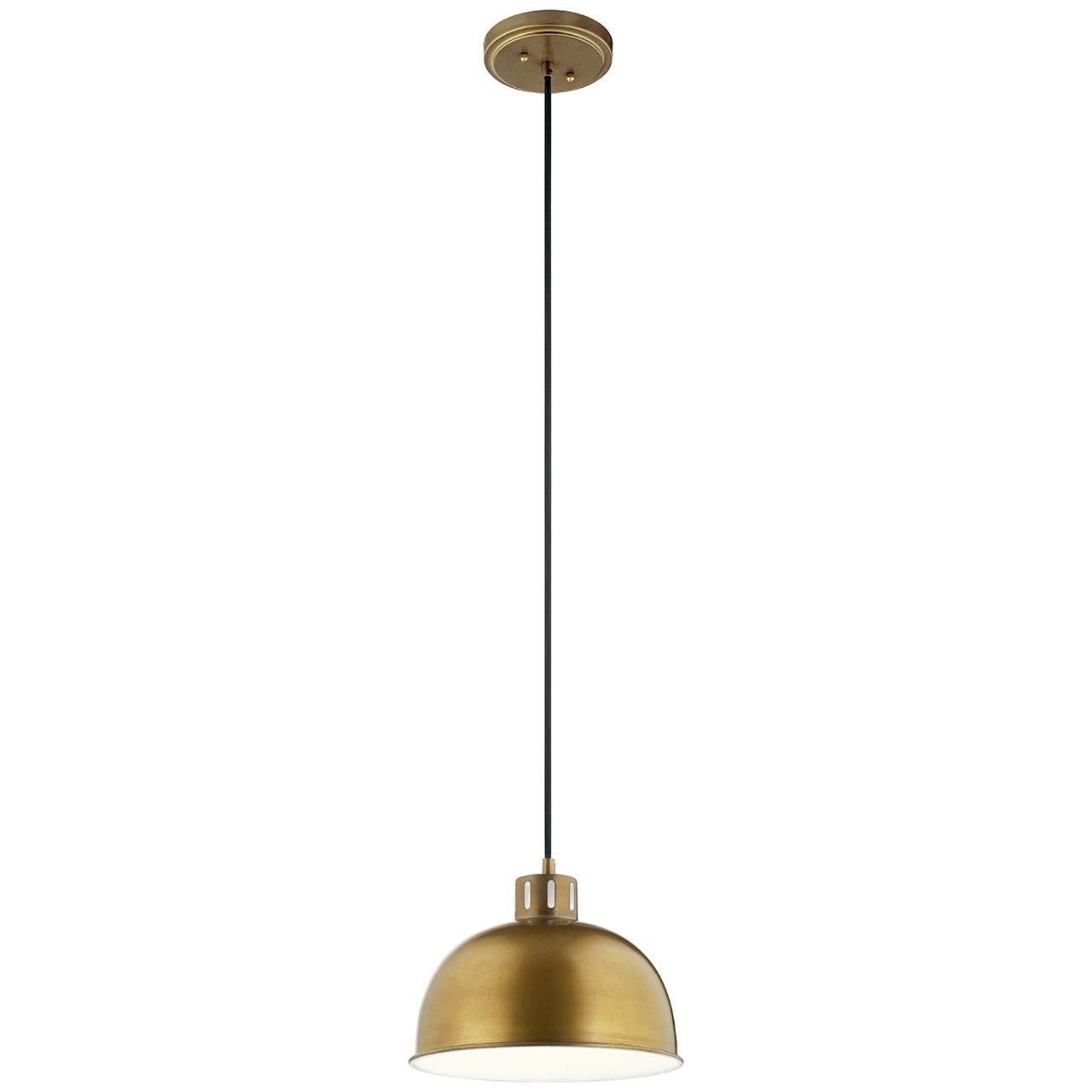 Zailey 9" 1 Light Pendant in Brass on a white background