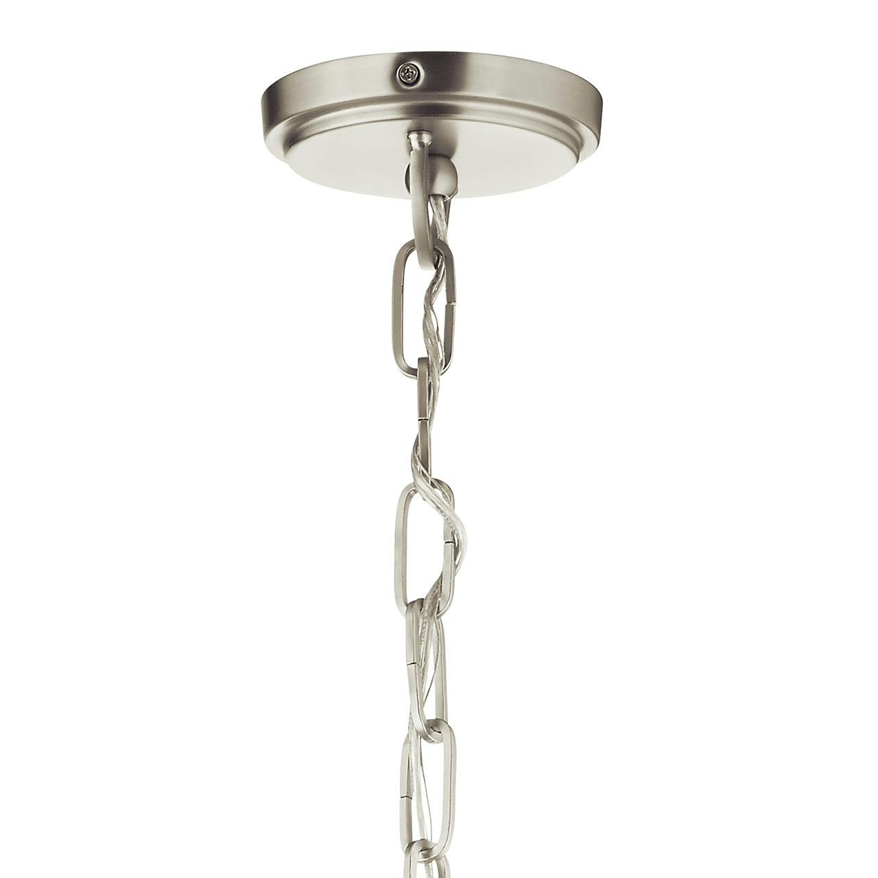 Canopy for the Montauk 3 Light Pendant in White on a white background