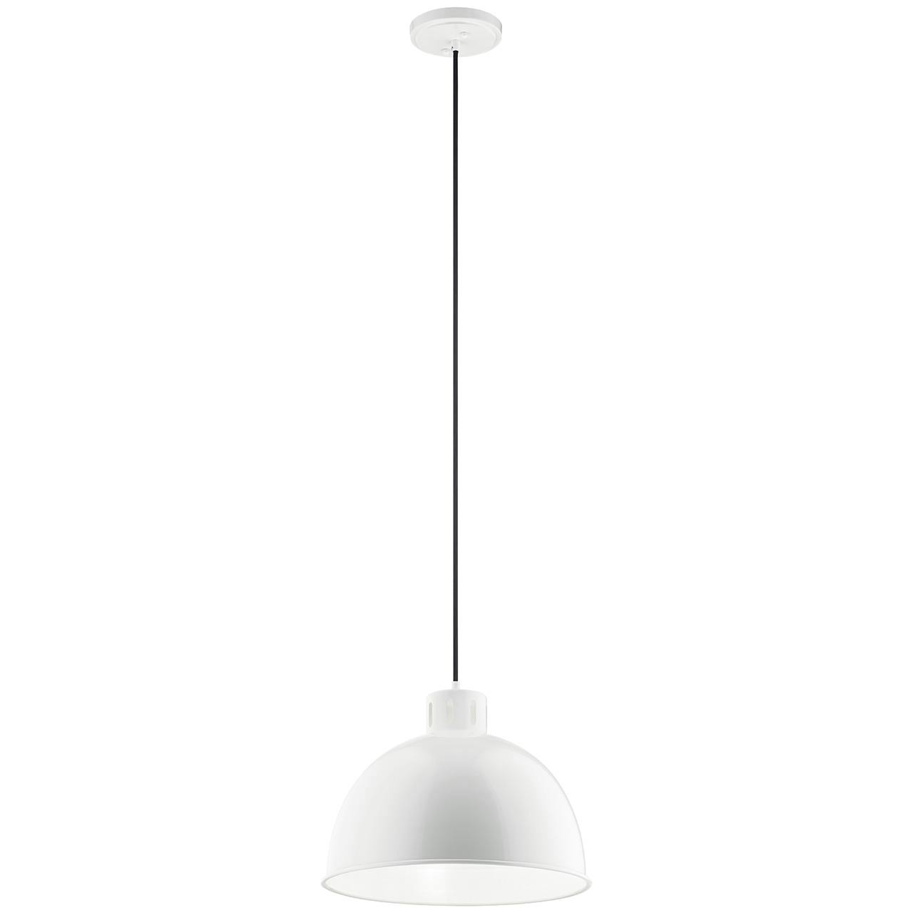 Zailey™ 15.75" 1 Light Pendant in White on a white background