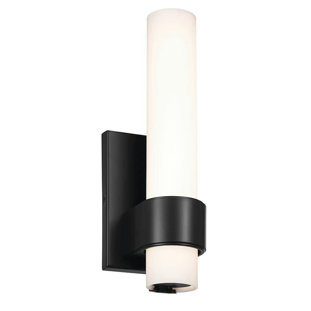 The Izza 13.25 Inch 1 Light LED Wall Sconce in Matte Black on a white background