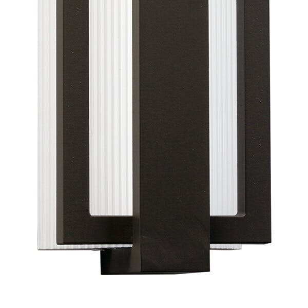 Close up view of the Sedo 24.25" LED Wall Light in Bronze on a white background