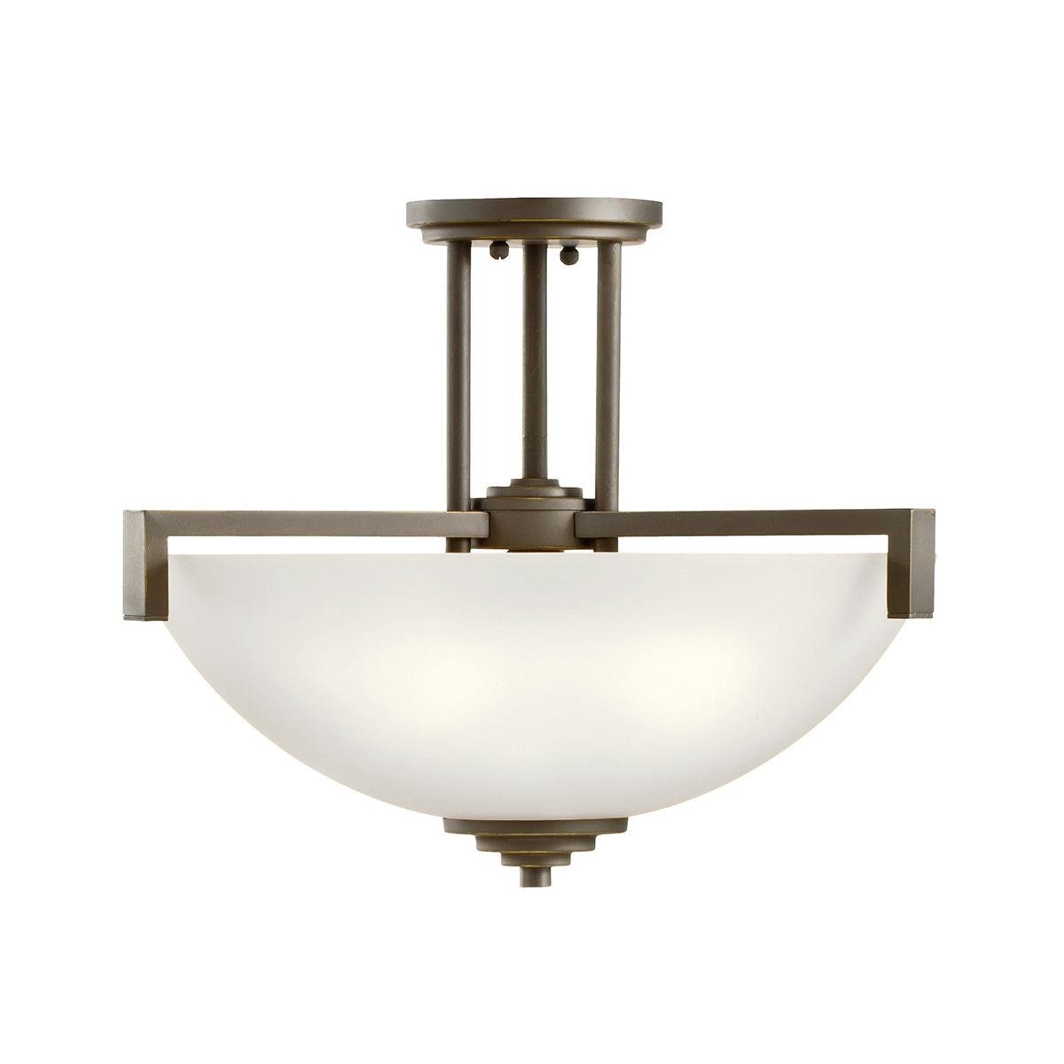Product image of the 3797OZSL18 shown hung as a semi flush