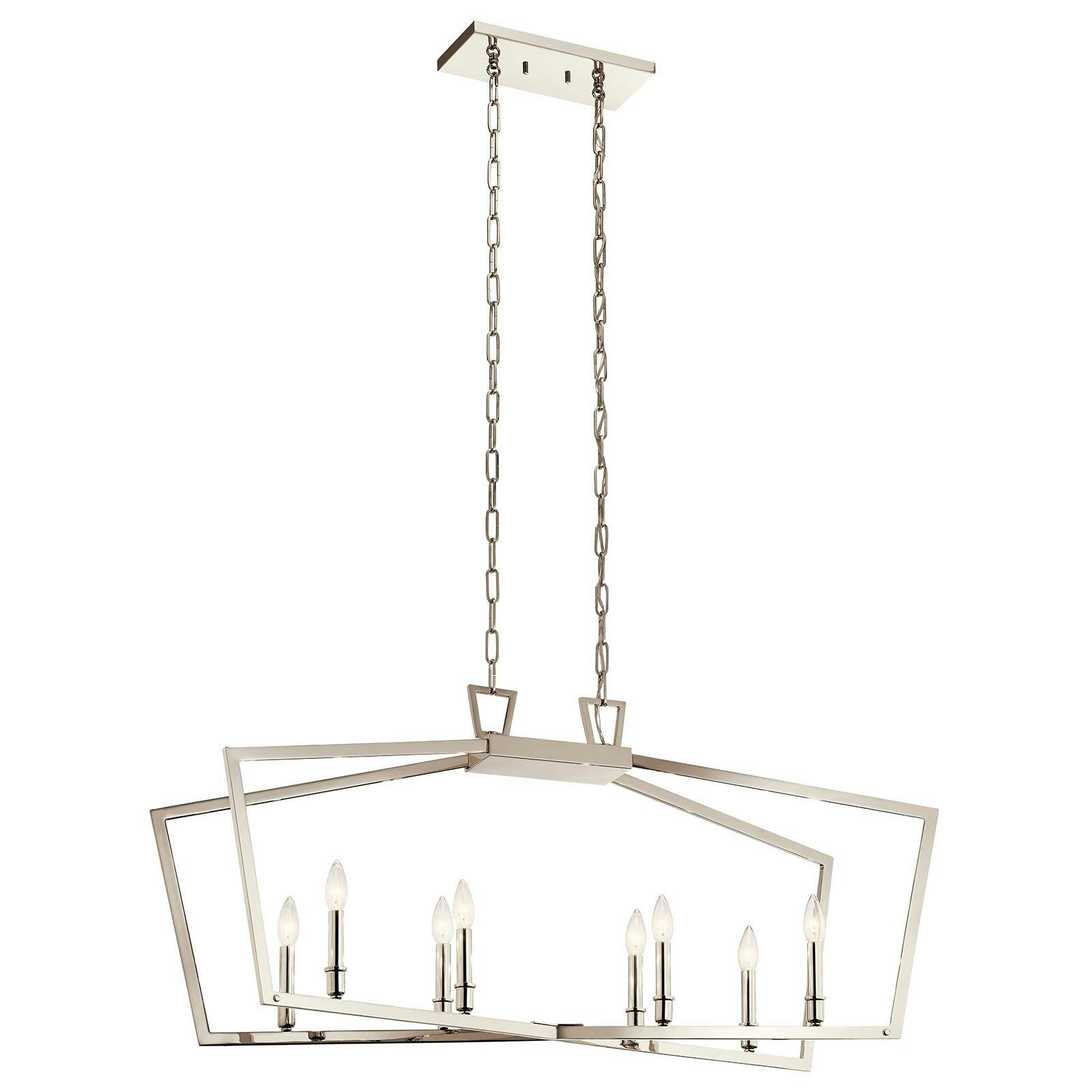 Abbotswell™ 8 Light Chandelier Nickel on a white background