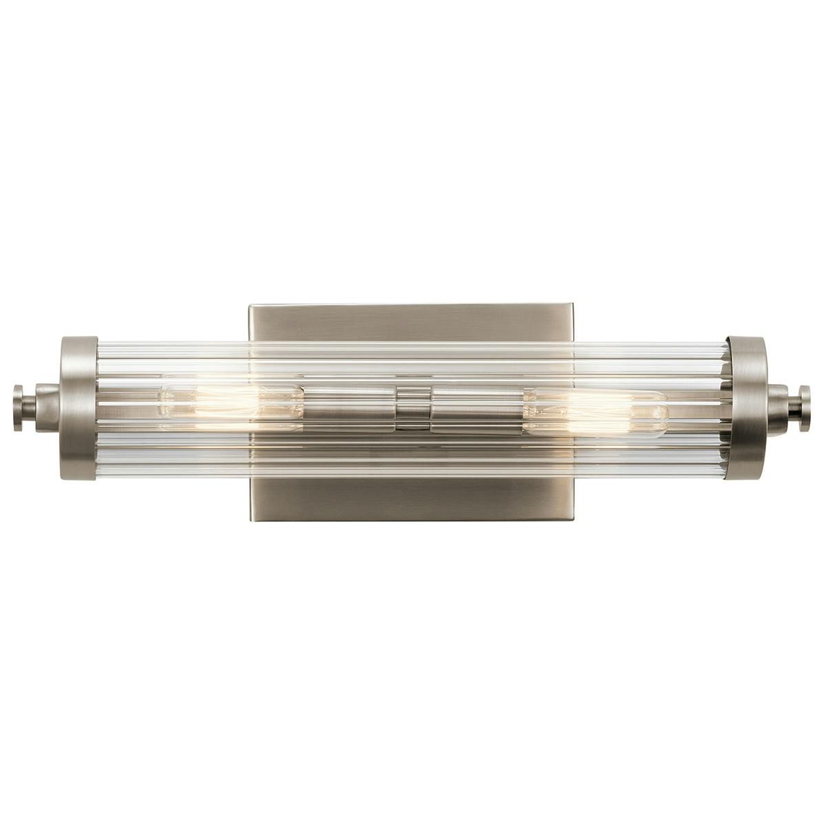 Front view of the Azores 2 Light Wall Sconce Classic Pewter on a white background