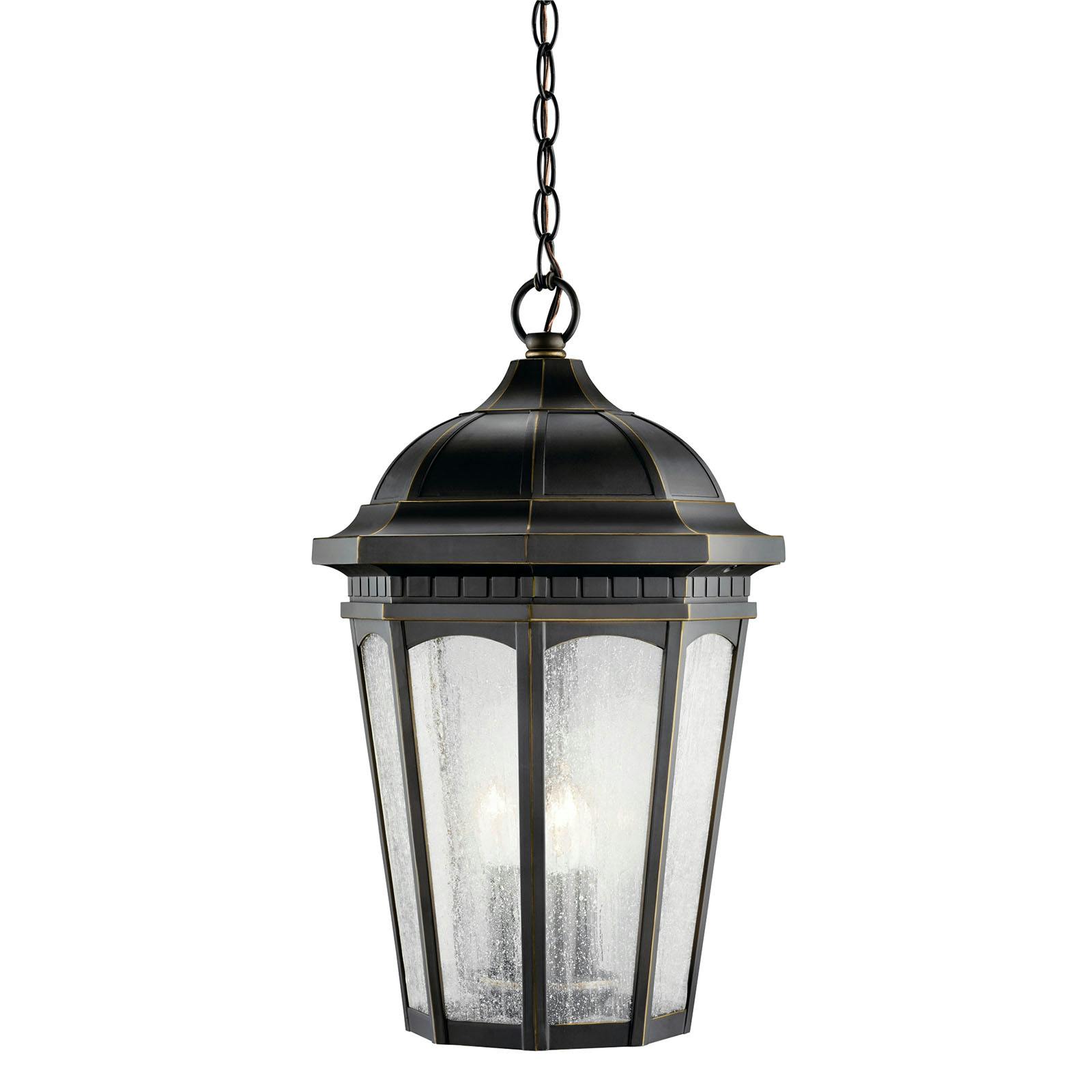 Courtyard™ 3 Light Pendant Rubbed Bronze™ on a white background