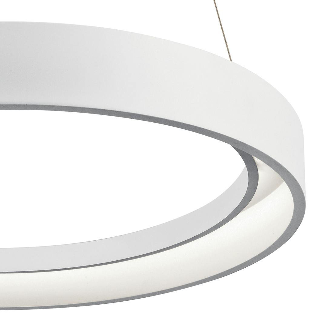 Close up of Fornello LED Pendant White & Glossy White on a white background