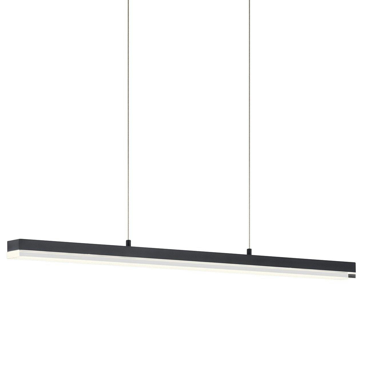 Gorve LED 39.25" Linear Chandelier Black without the canopy on a white background