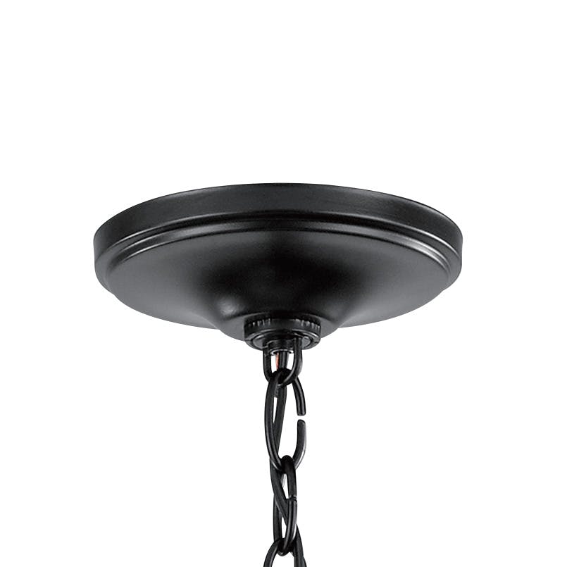 Canopy for the Larkin 36.25" 6 Light Pendant in Black on a white background