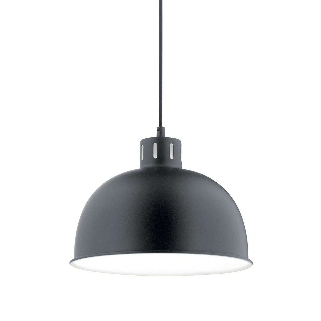 Zailey™ 9" 1 Light Pendant in Black without the canopy on a white background