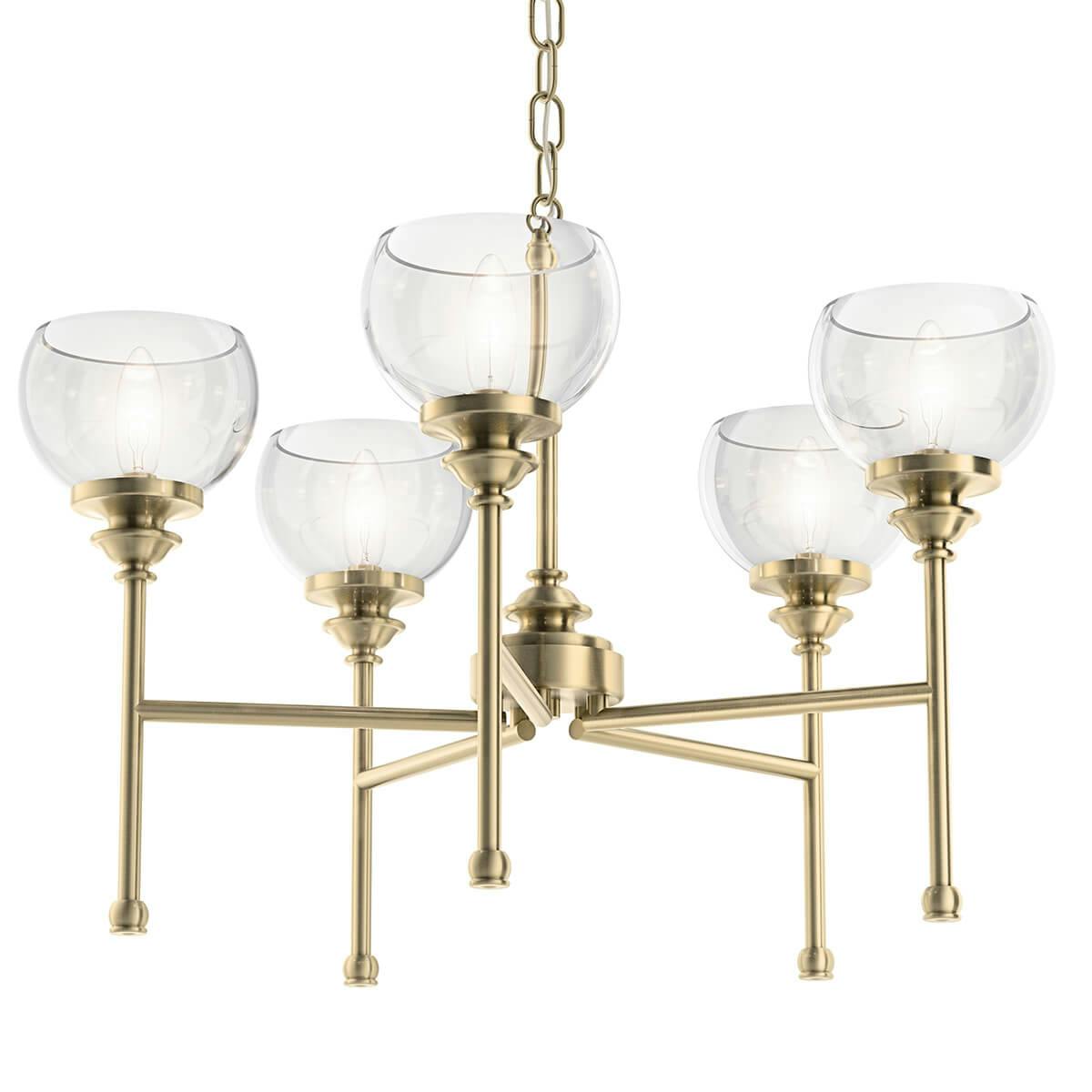 Lecelles 5 Light Chandlier Classic Bronze on a white background