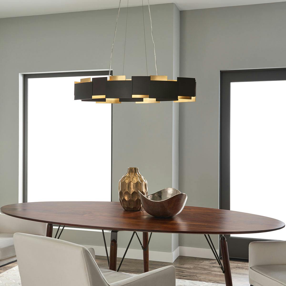 Day time dining room image featuring Moderne pendant 42993OZLED