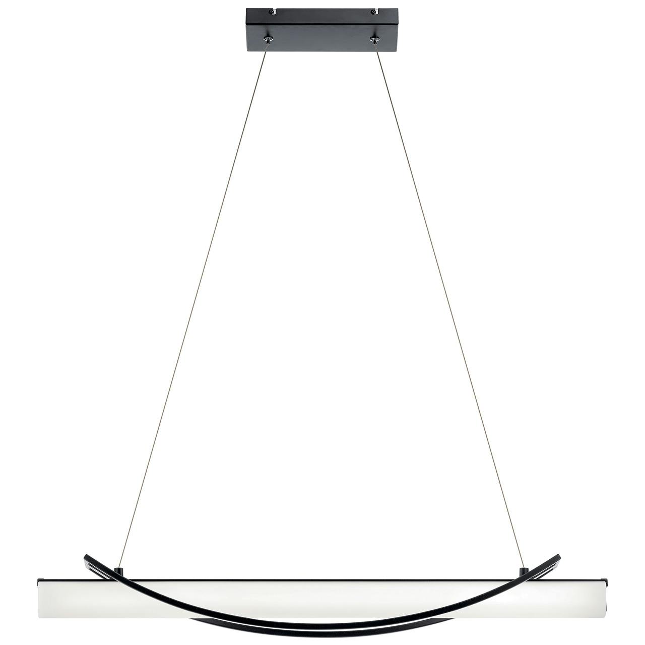 Front view of the Rowan 36" Linear Pendant Matte Black on a white background