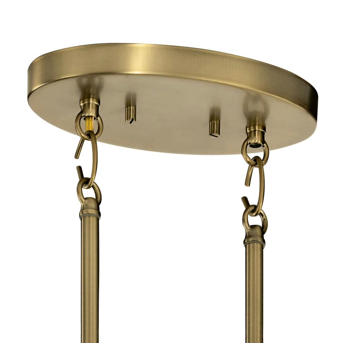 Canopy for the Tolani 8 Light Oval Chandelier Brass on a white background