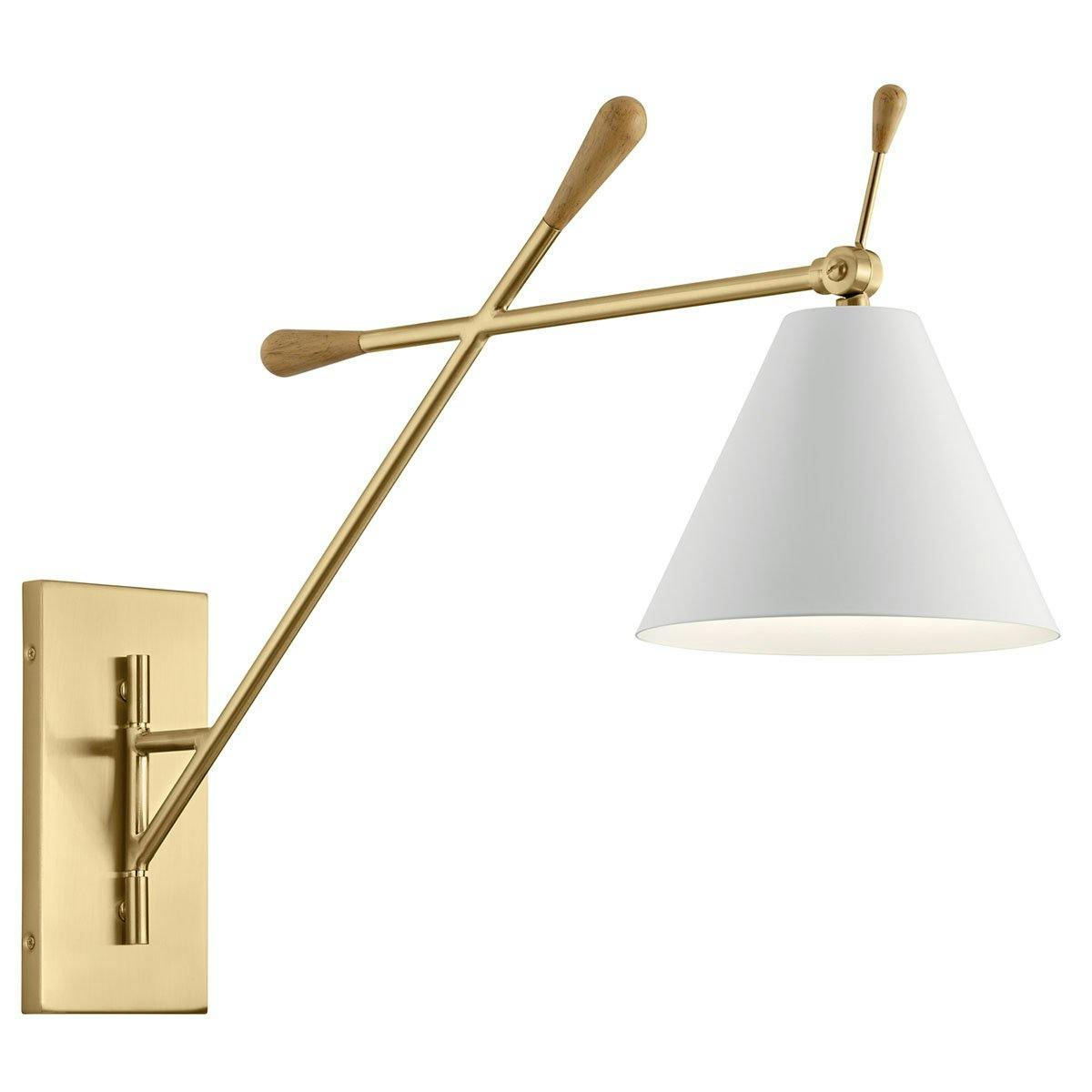 Finnick™  20" Wall Sconce Champagne Gold on a white background