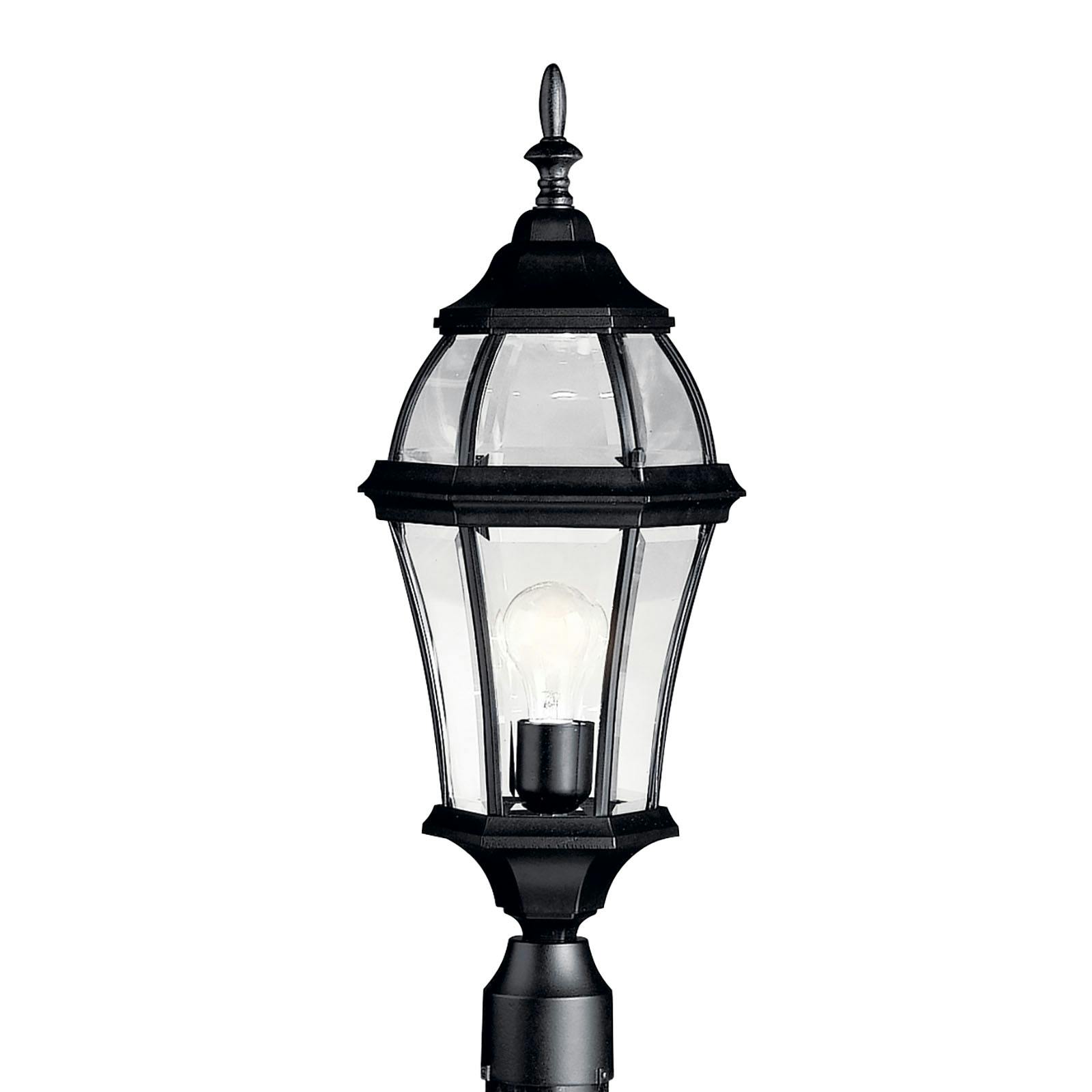 Townhouse™ 1 Light Post Mount Black on a white background