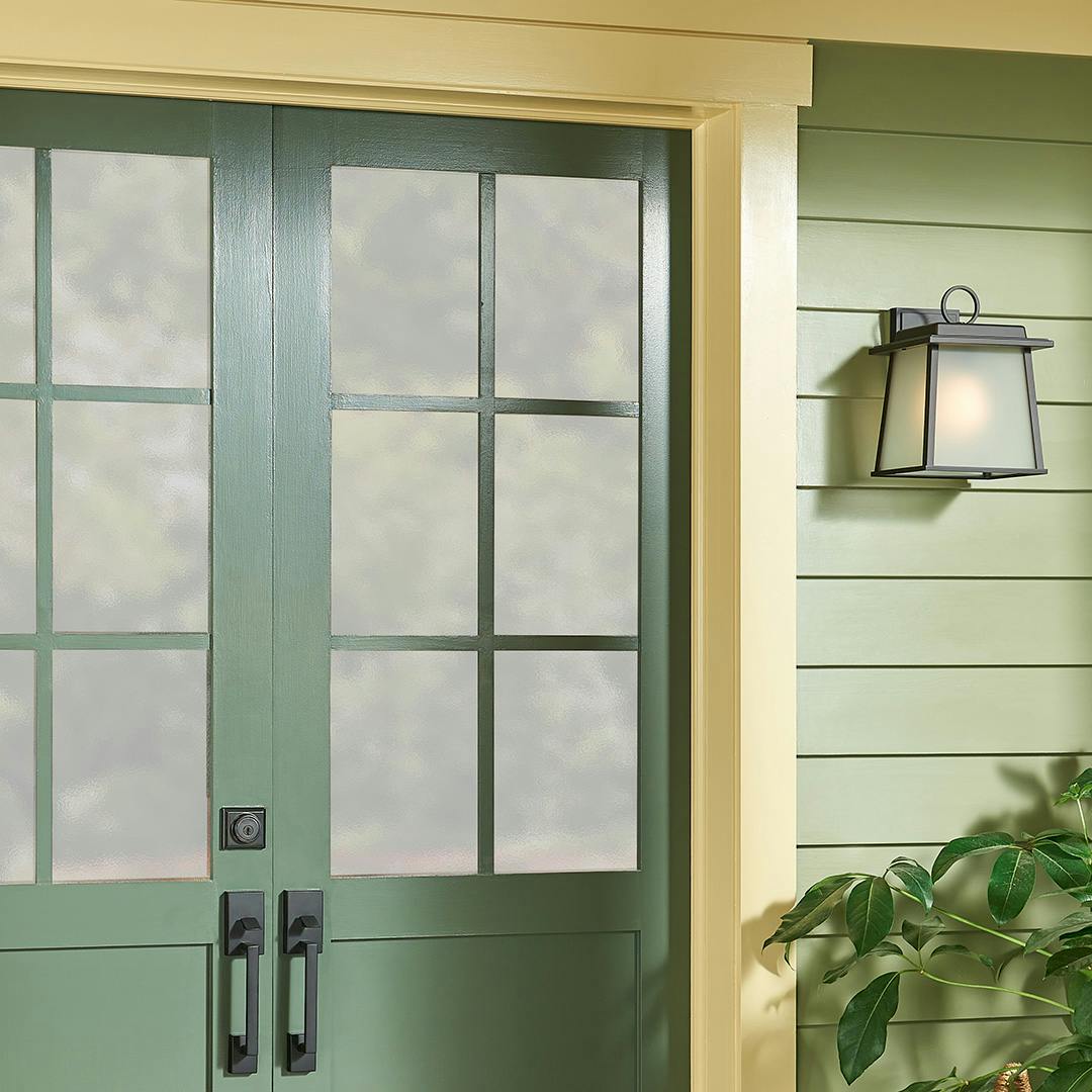Day time Exterior with Noward 12.25" 1 Light Wall Light Olde Bronze®