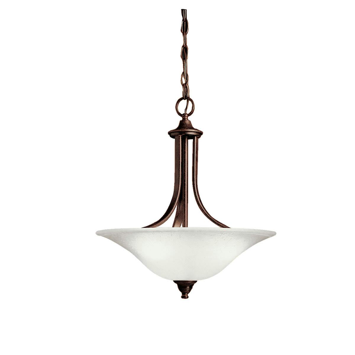 Dover 19" Convertible Pendant in Bronze on a white background