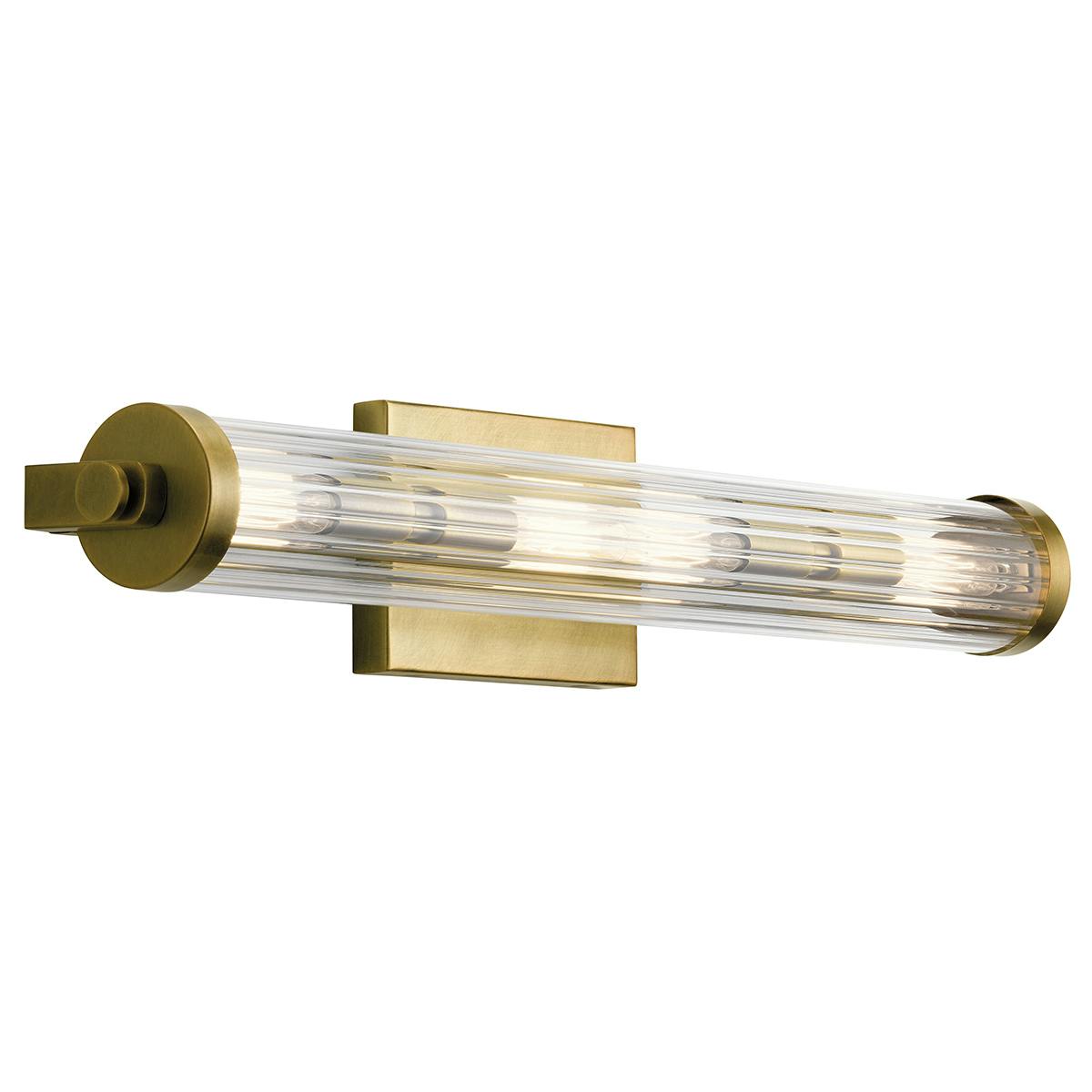 Azores 24.75" Linear Vanity Light Brass on a white background