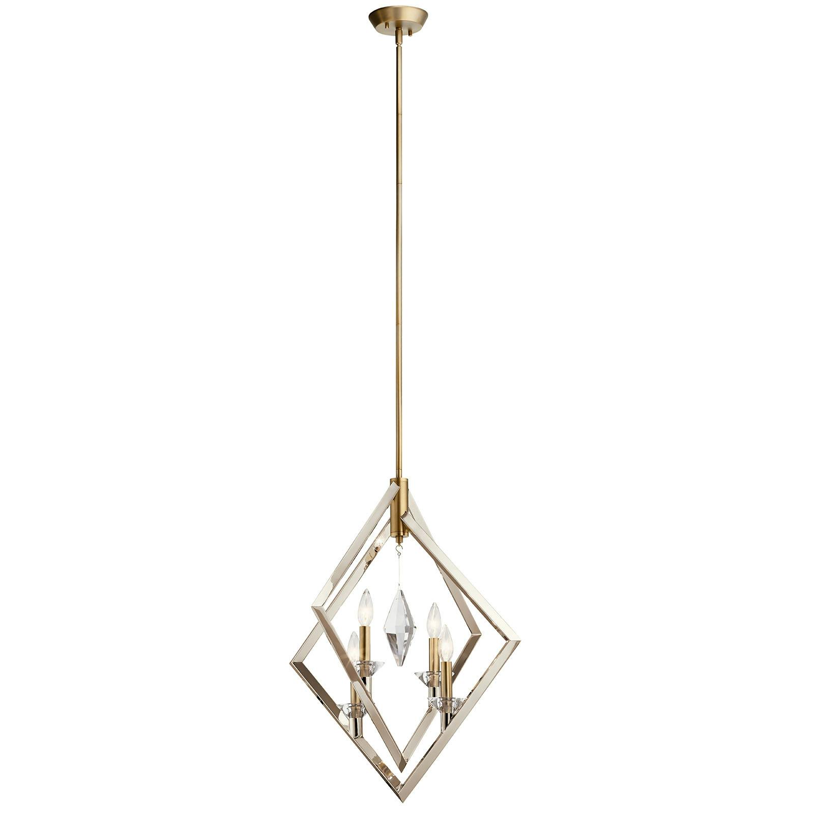 Layan™ 4 Light Pendant Polished Nickel on a white background