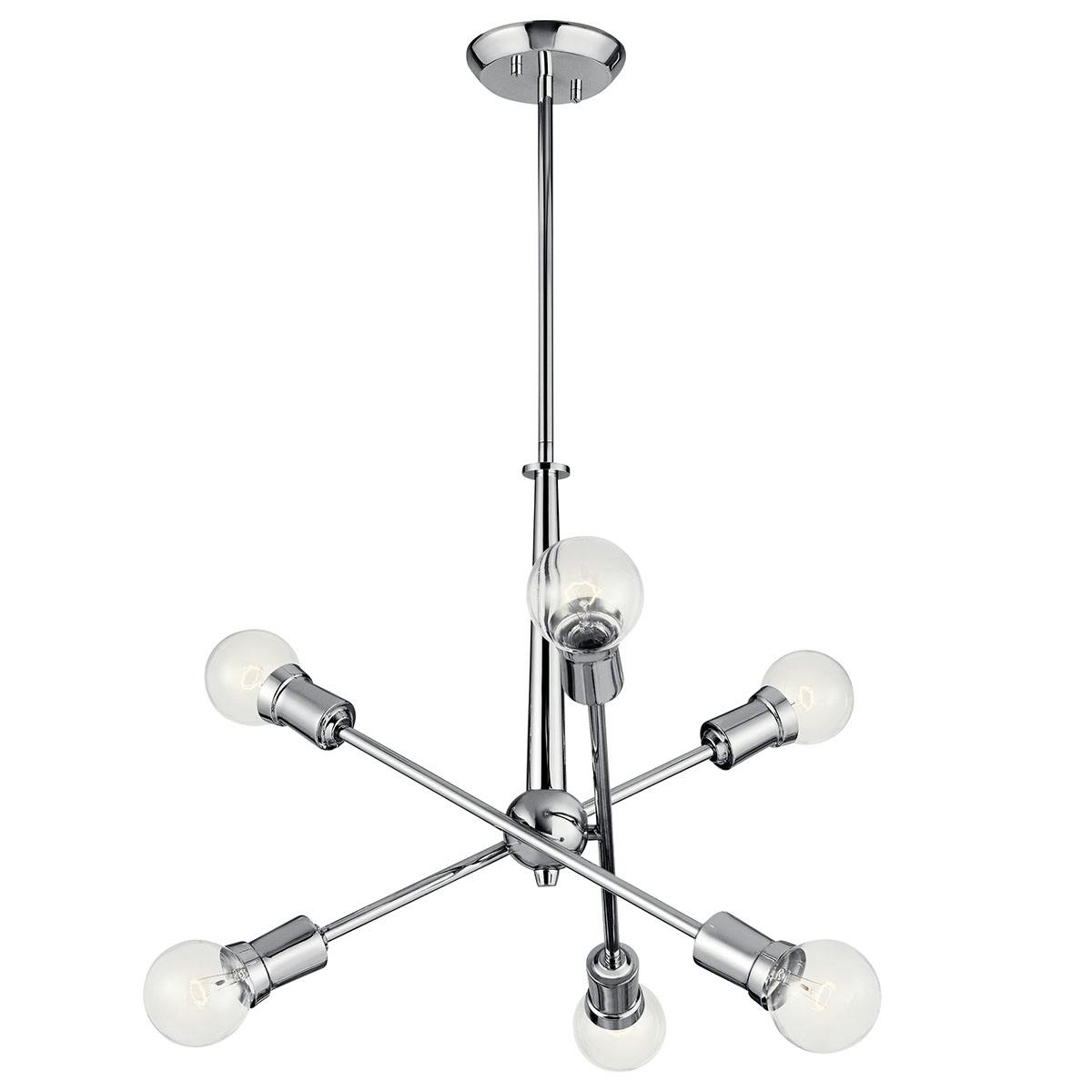 Armstrong 6 Light Chandelier Chrome on a white background