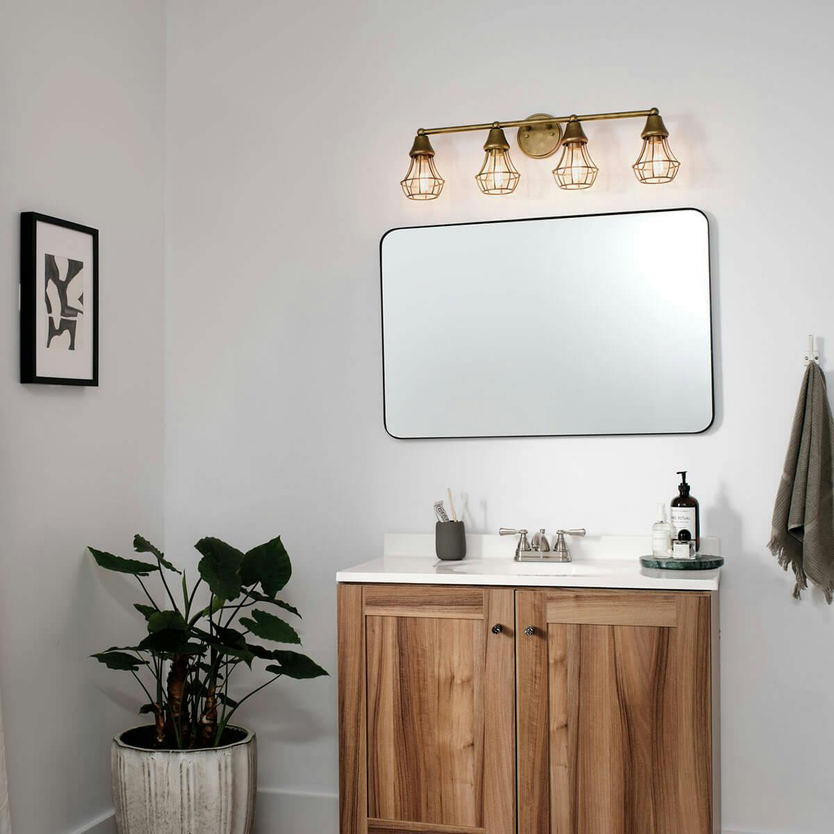 Day time Bathroom featuring Bayley vanity light 37507NBR