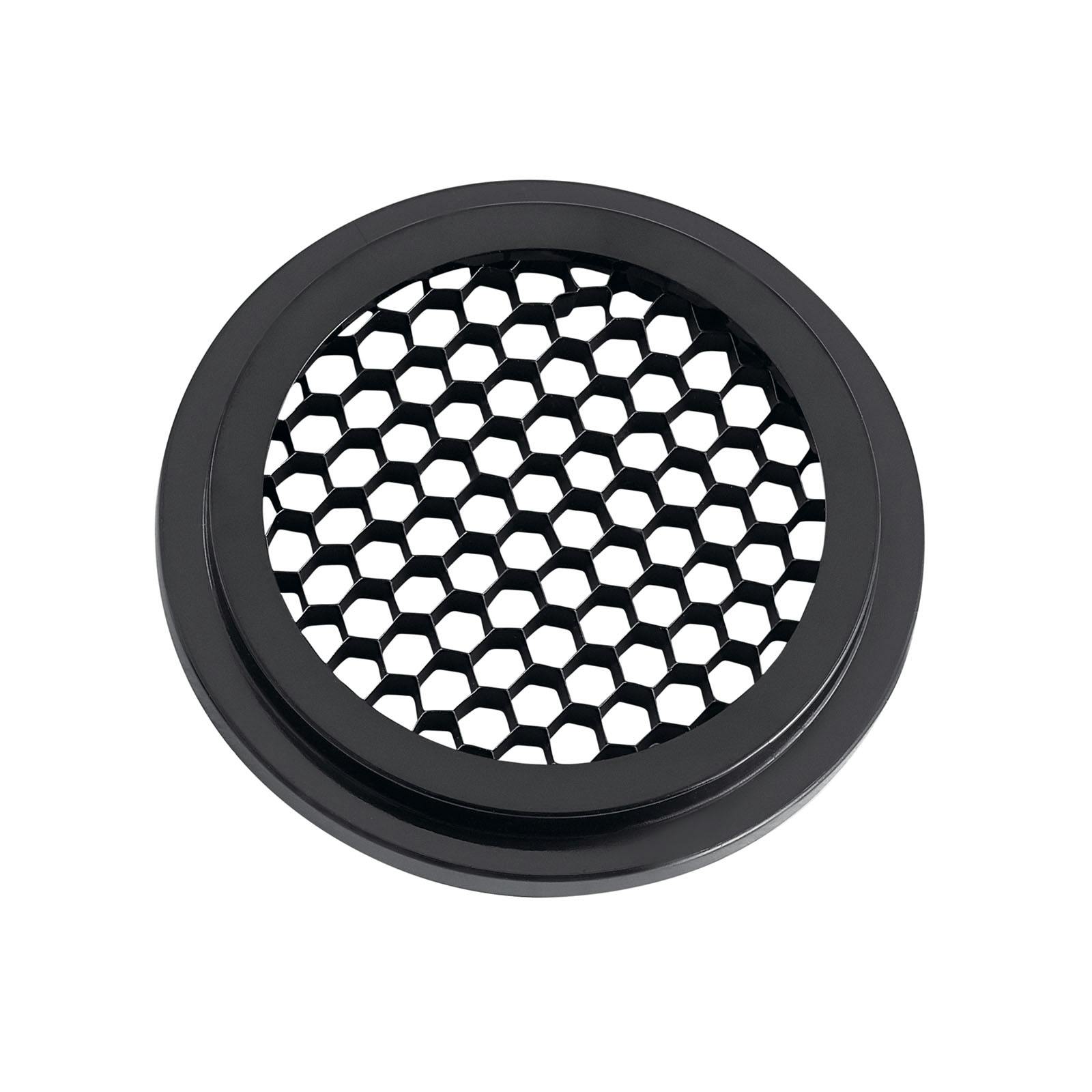 VLO Small Hexcell Louver in Black on a white background