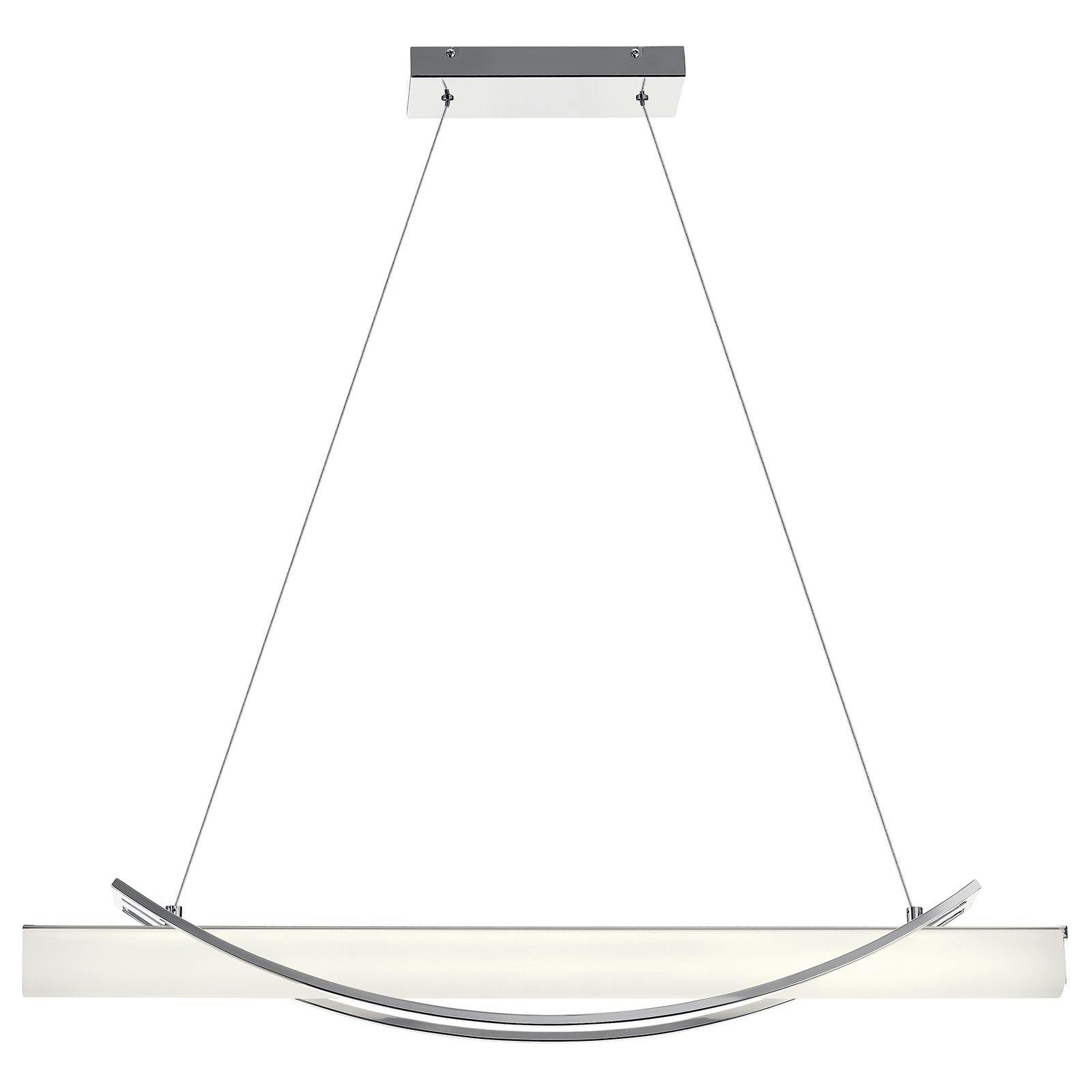 Front view of the Rowan 36" Linear Pendant Chrome on a white background