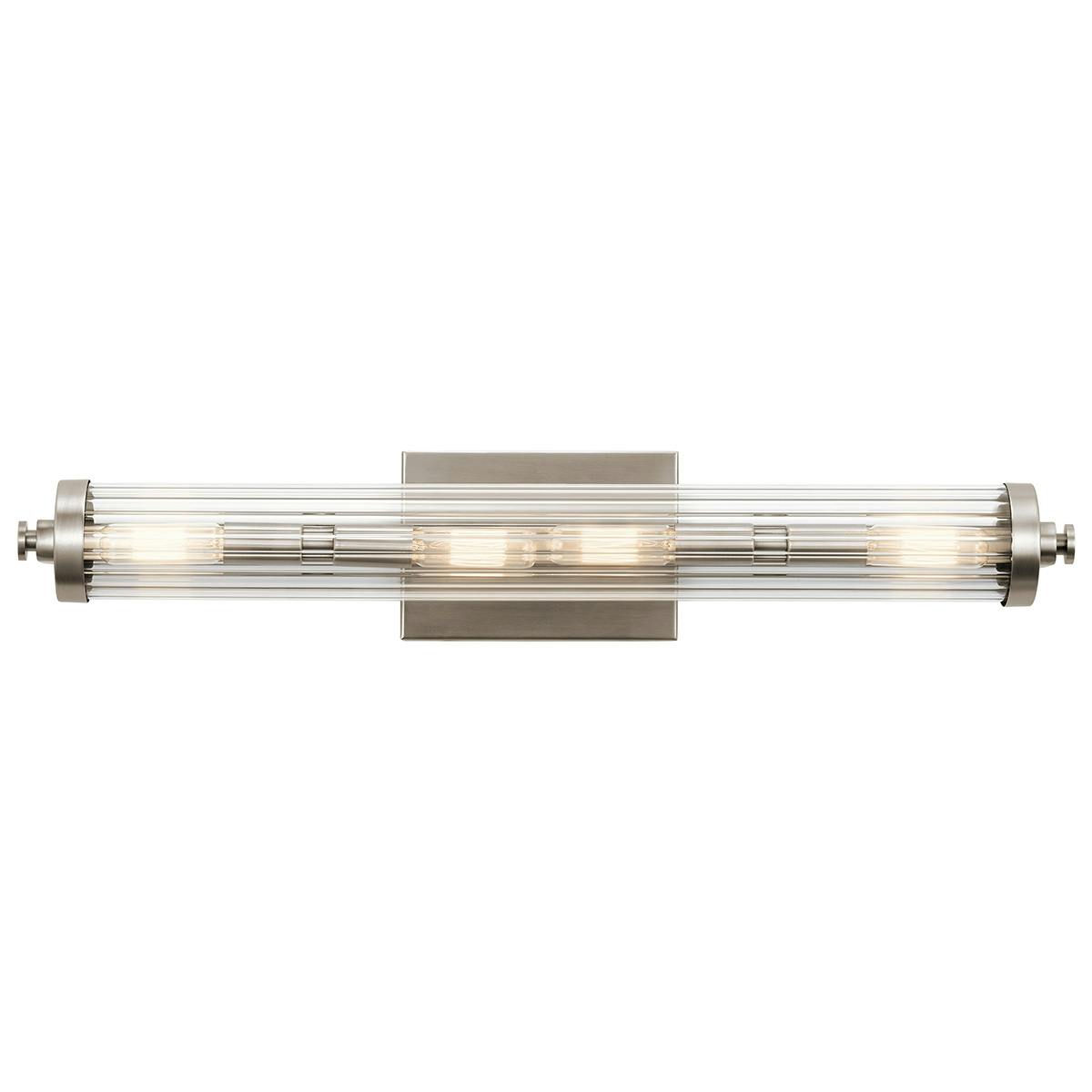 Front view of the Azores 24.75"  Linear Vanity Light Pewter on a white background