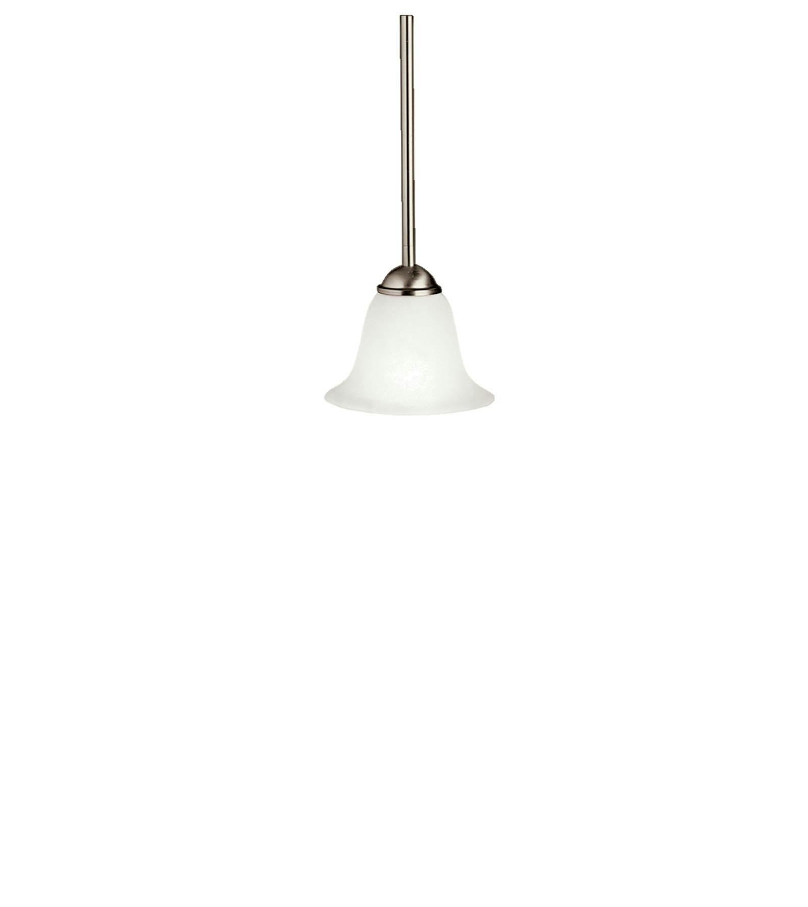 Dover 5.5" Mini Pendant in Brushed Nickel on a white background
