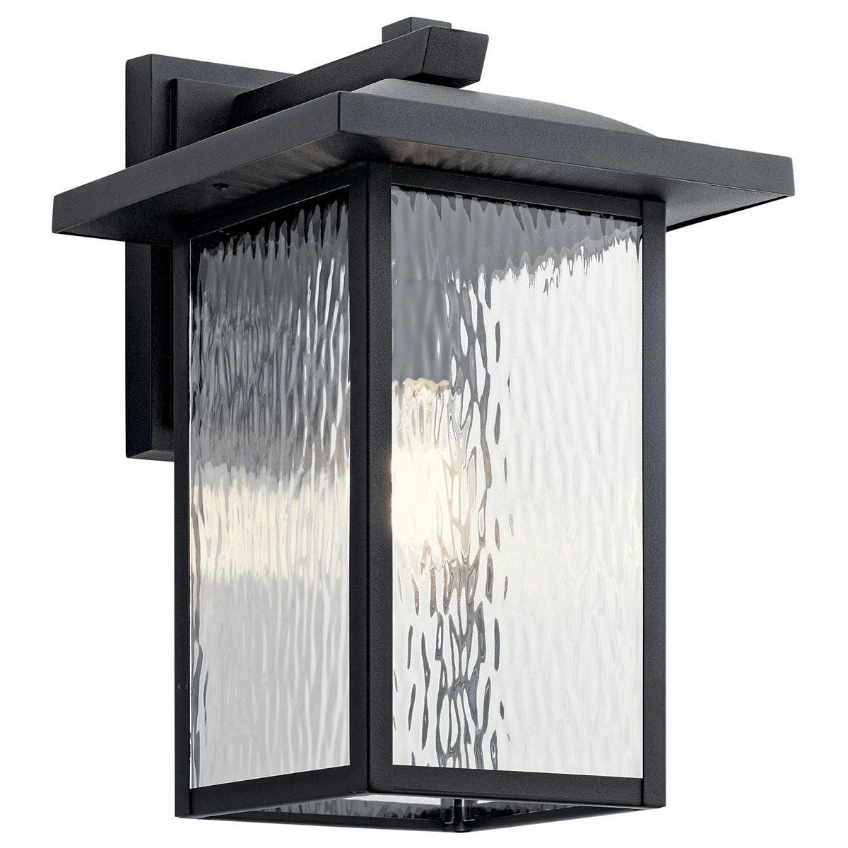 Capanna Wall Light - Water Glass Black on a white background