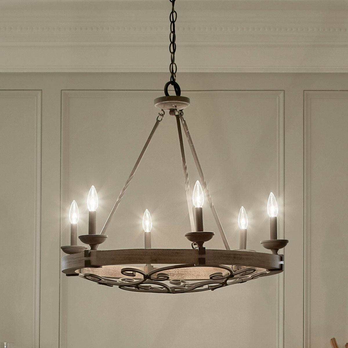 Day time dining room image featuring Taulbee chandelier 43823WZC
